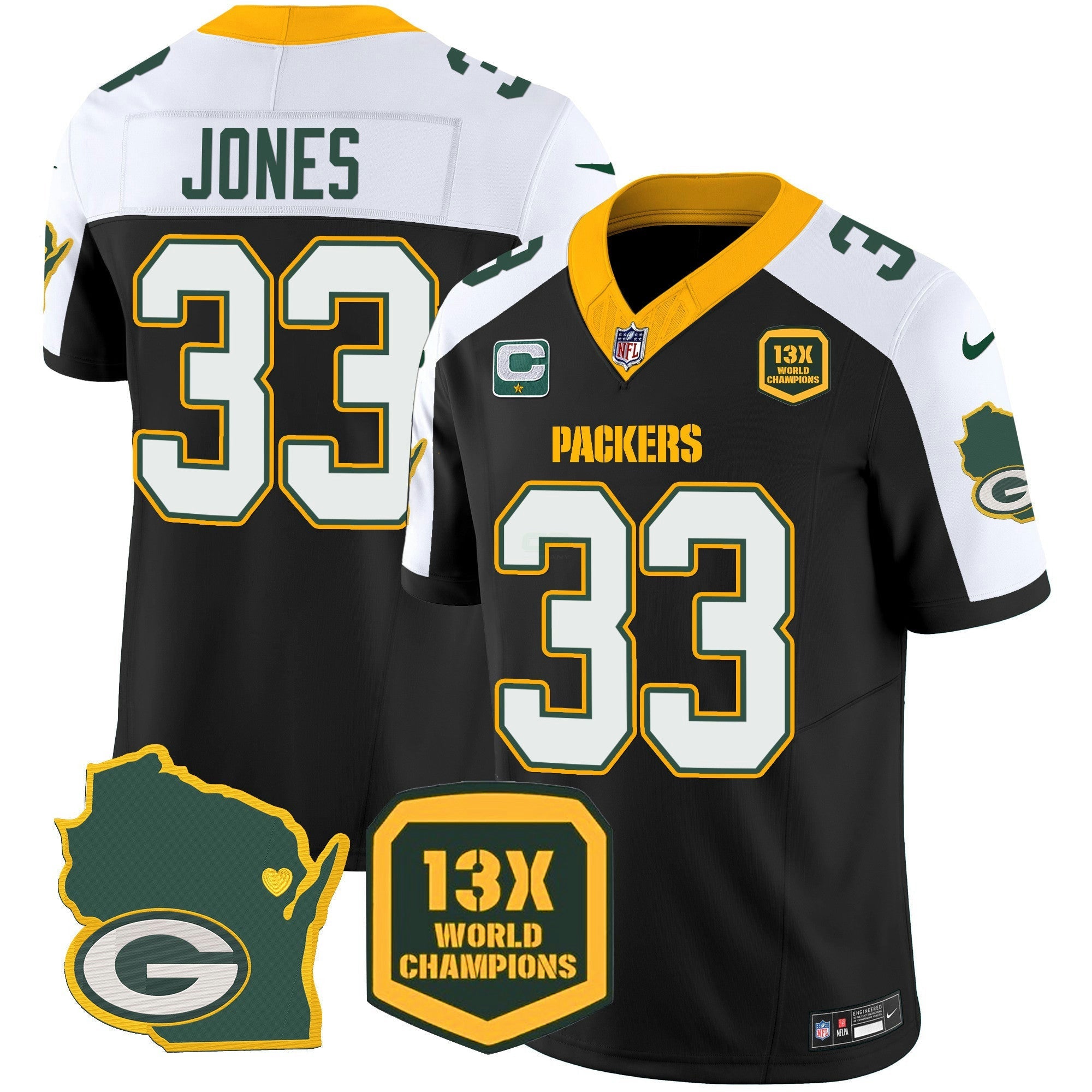 Camisa NFL Men’s 13 Time World Champions & Home Patch Vapor Jersey V2