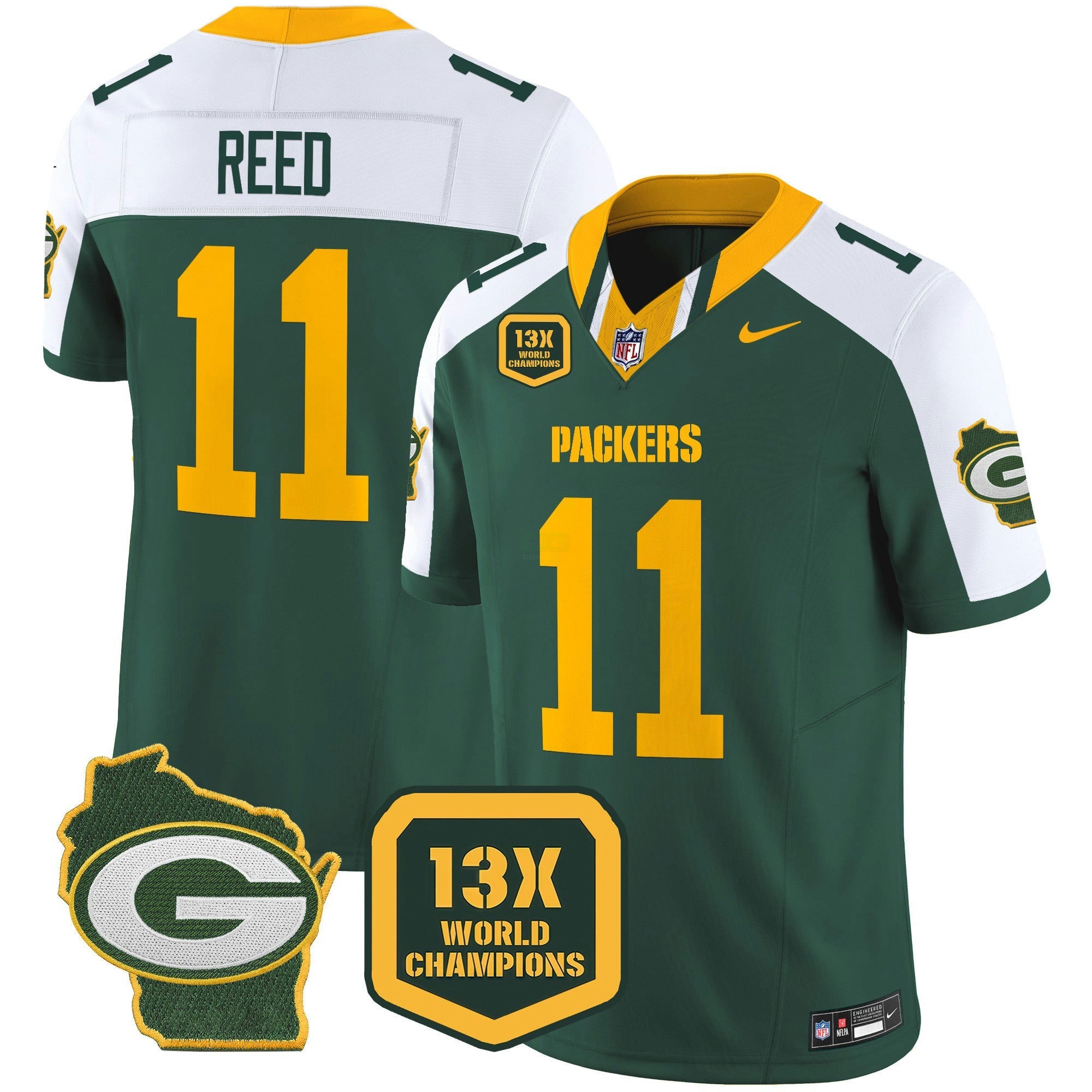 Camisa NFL Men’s 13 Time World Champions & Home Patch Vapor Limited Jersey