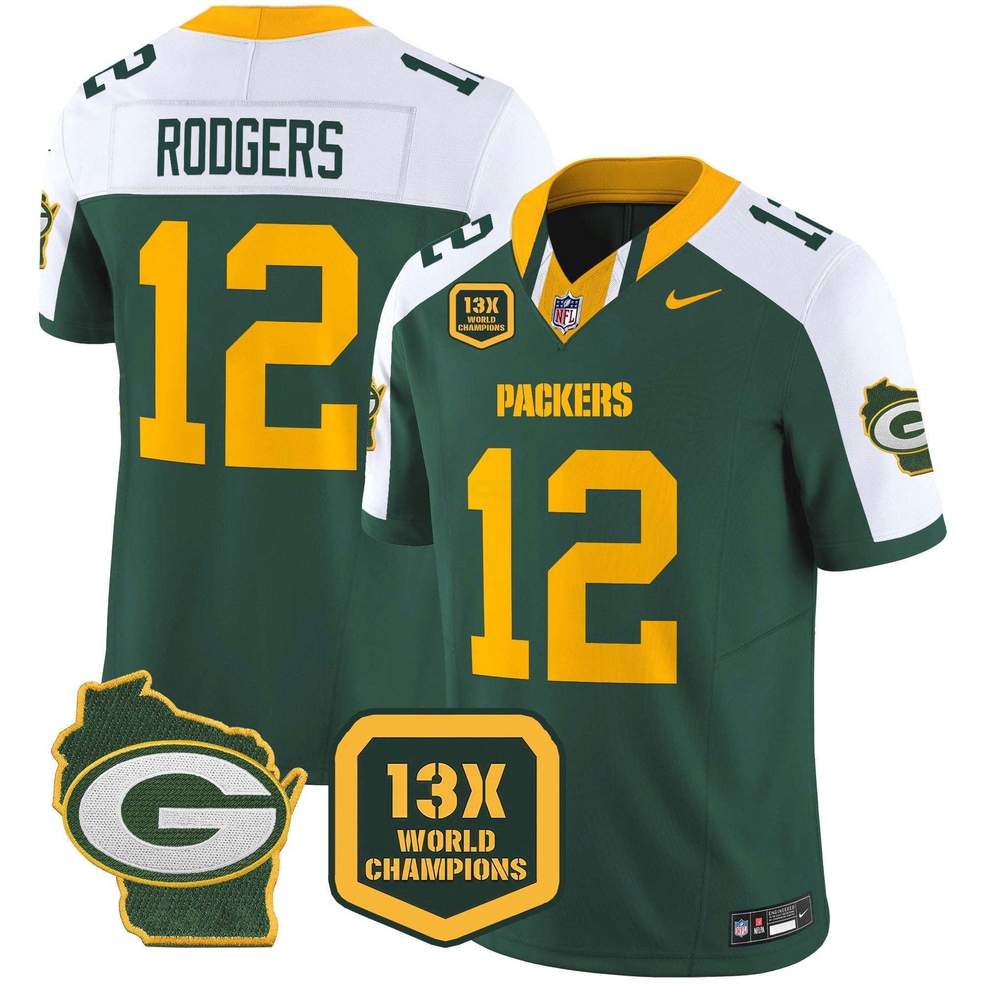 Camisa NFL Men’s 13 Time World Champions & Home Patch Vapor Limited Jersey