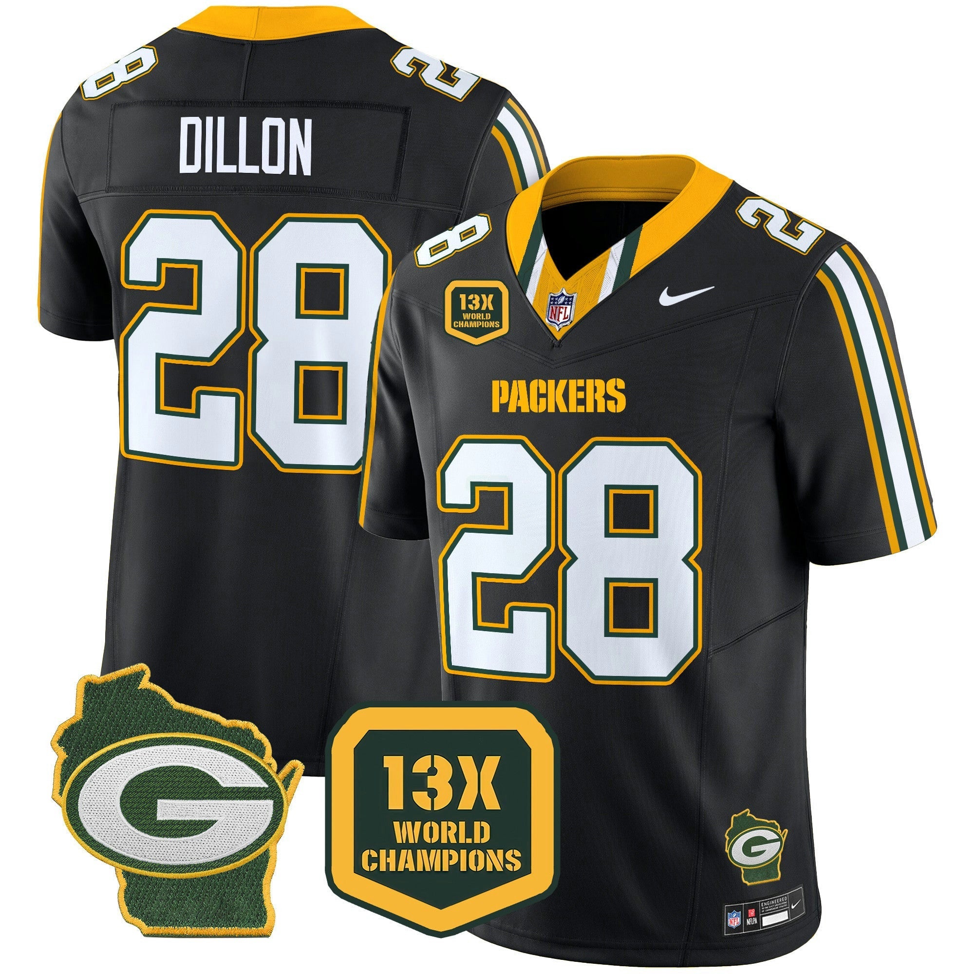 Camisa NFL Men’s 13 Time World Champions & Home Patch Vapor Limited Jersey