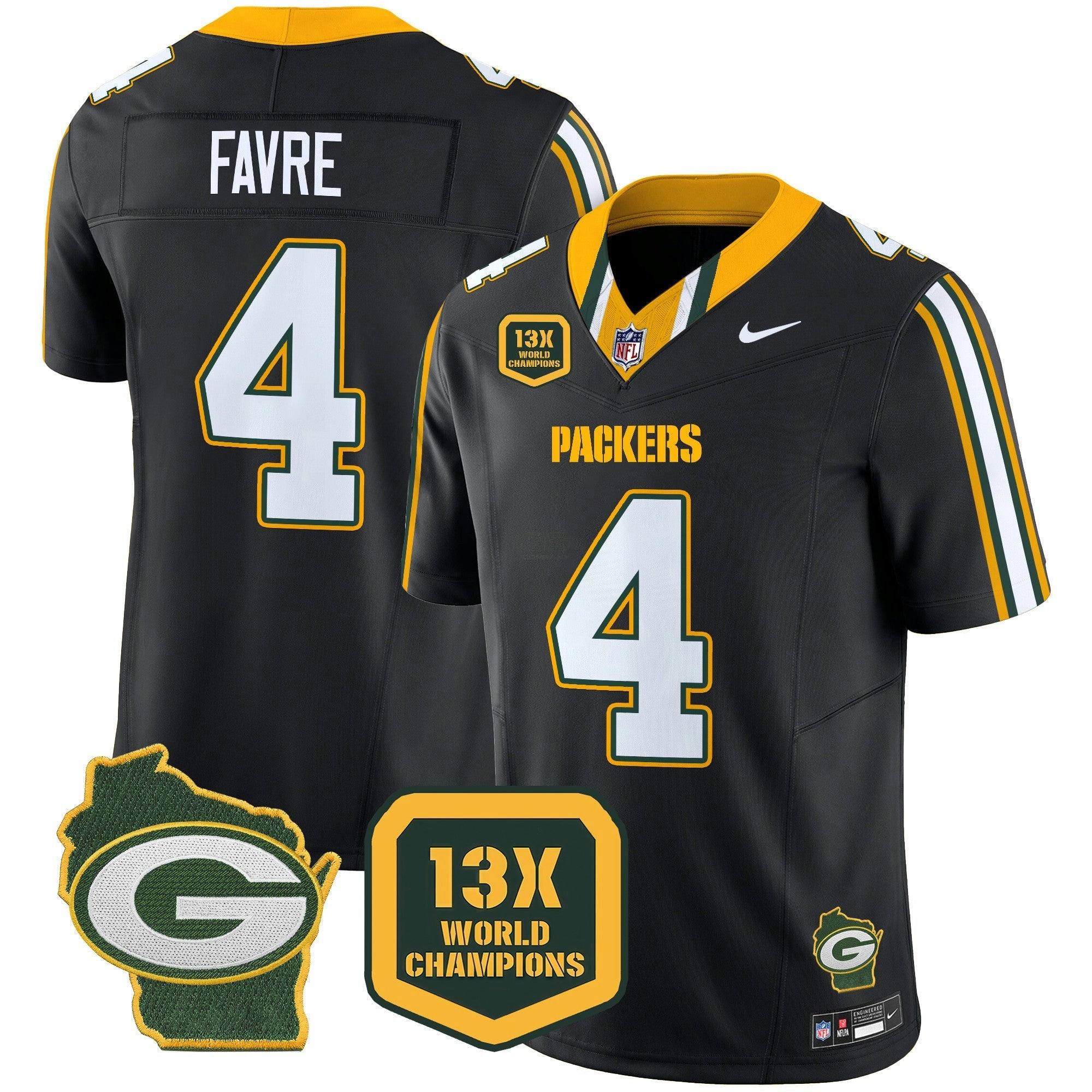Camisa NFL Men’s 13 Time World Champions & Home Patch Vapor Limited Jersey