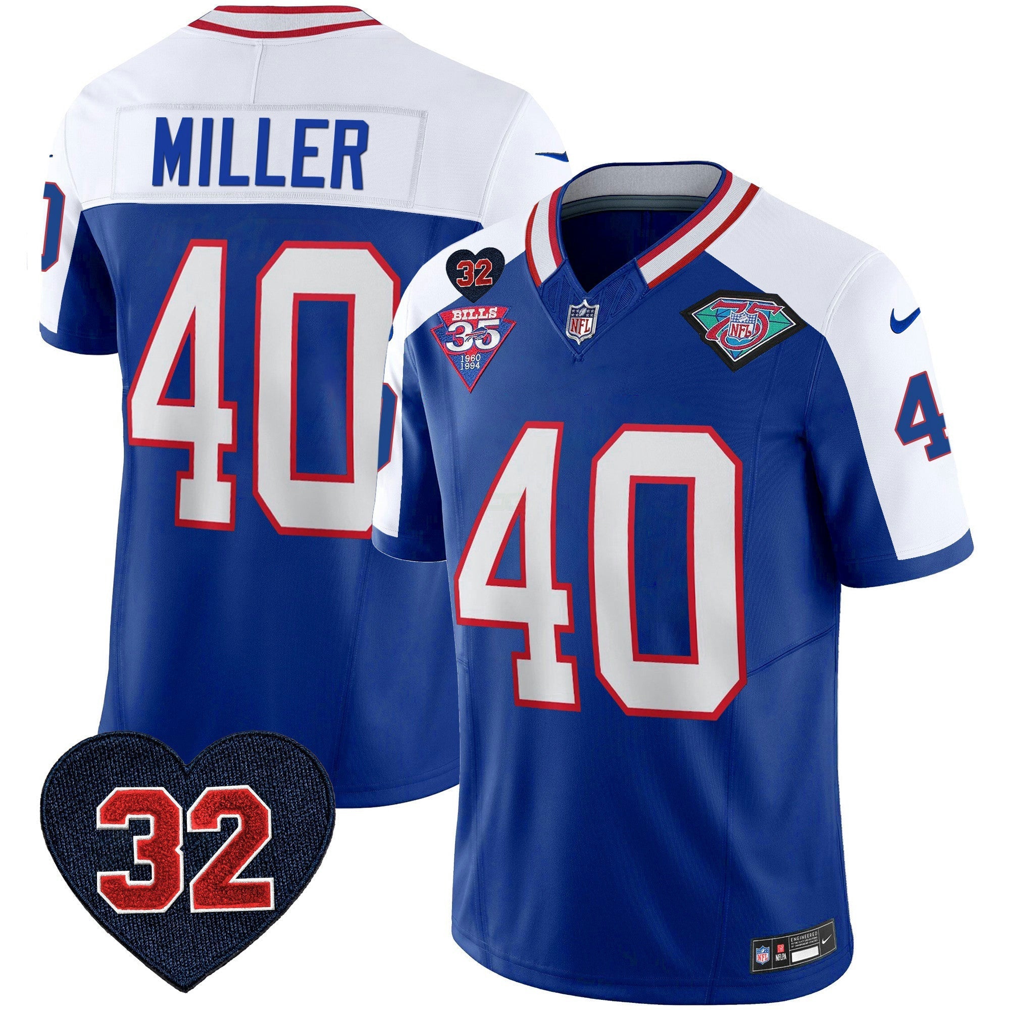 Camisa NFL Men’s 1994 Throwback O.J. Simpson Patch Vapor Limited Jersey