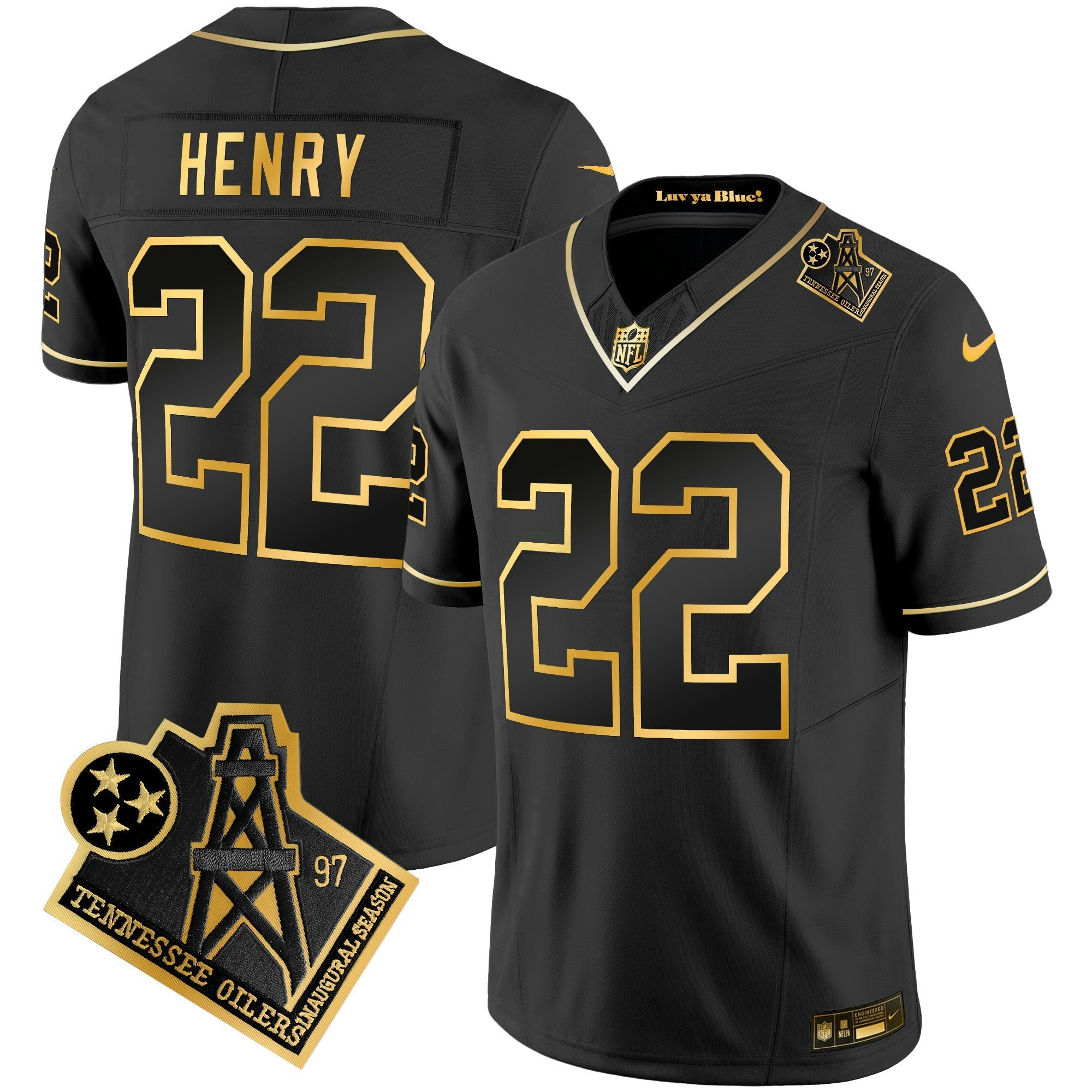 Camisa NFL Men’s 1997 Throwback Dourada Vapor Jersey