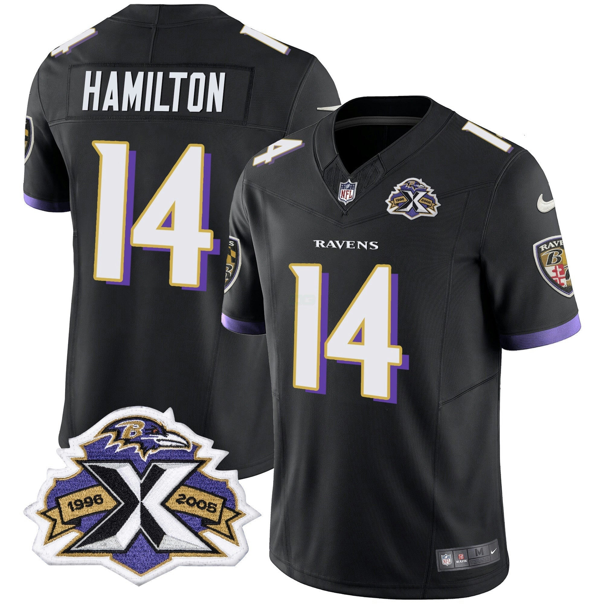 Camisa NFL Men’s 2005 Throwback Preta Vapor Limited Jersey