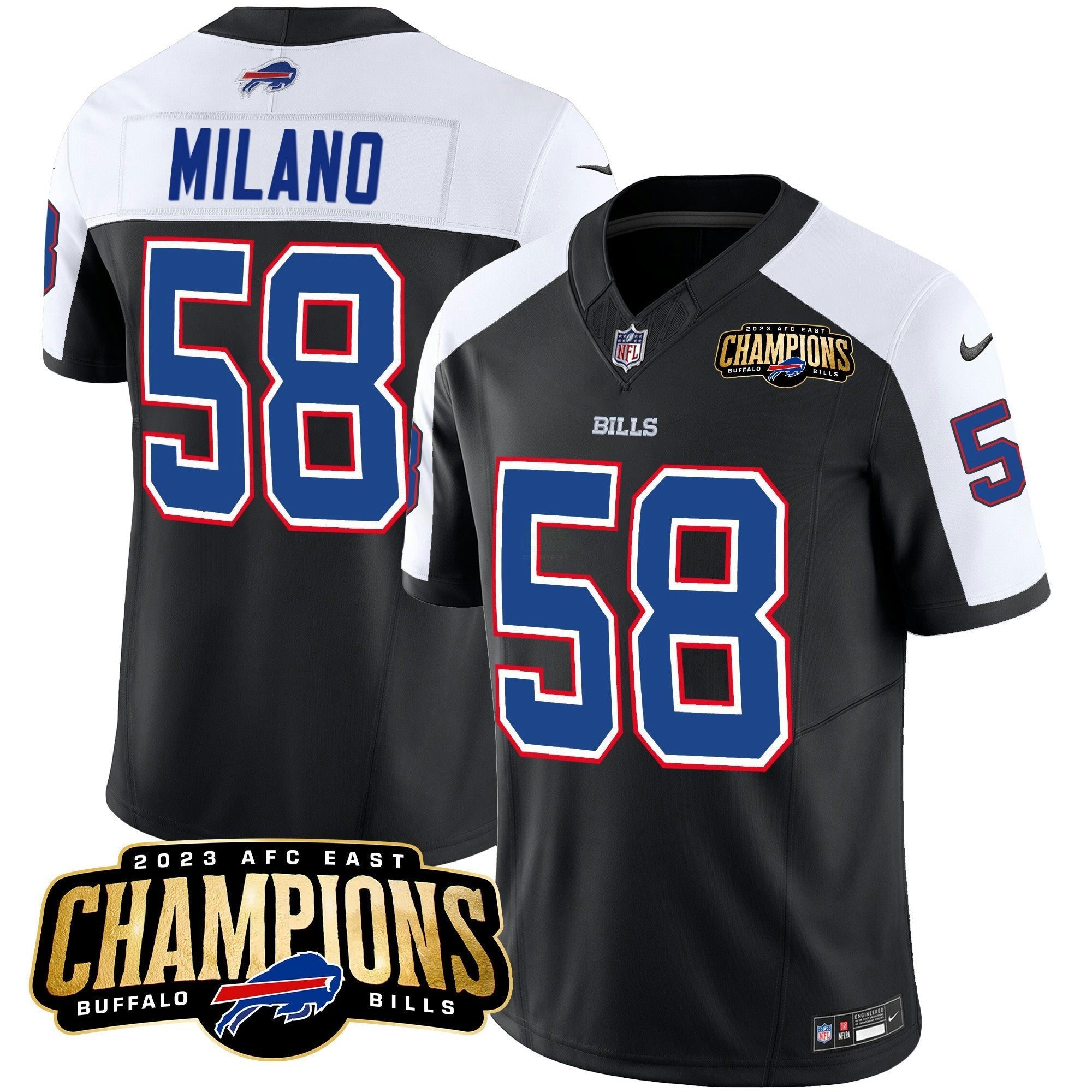 Camisa NFL Men’s 2023 AFC East Champions Patch Vapor Jersey