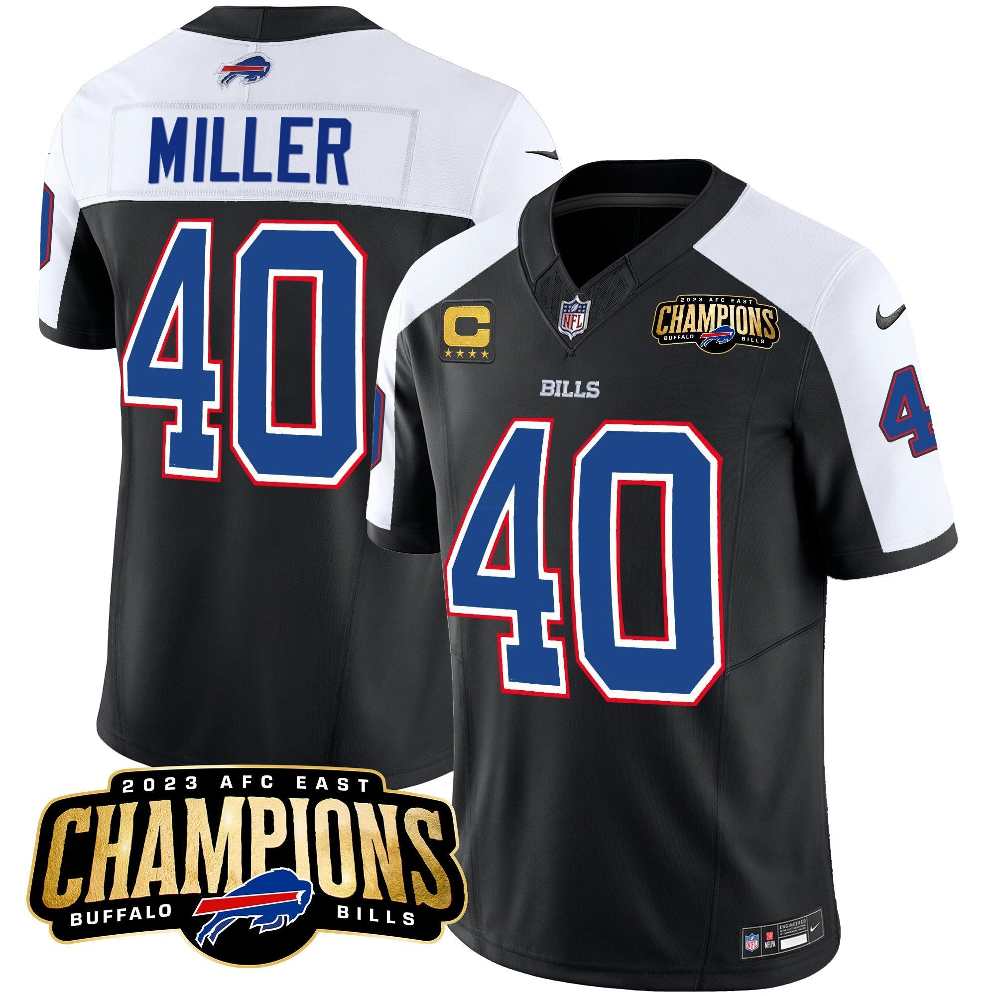 Camisa NFL Men’s 2023 AFC East Champions Patch Vapor Jersey