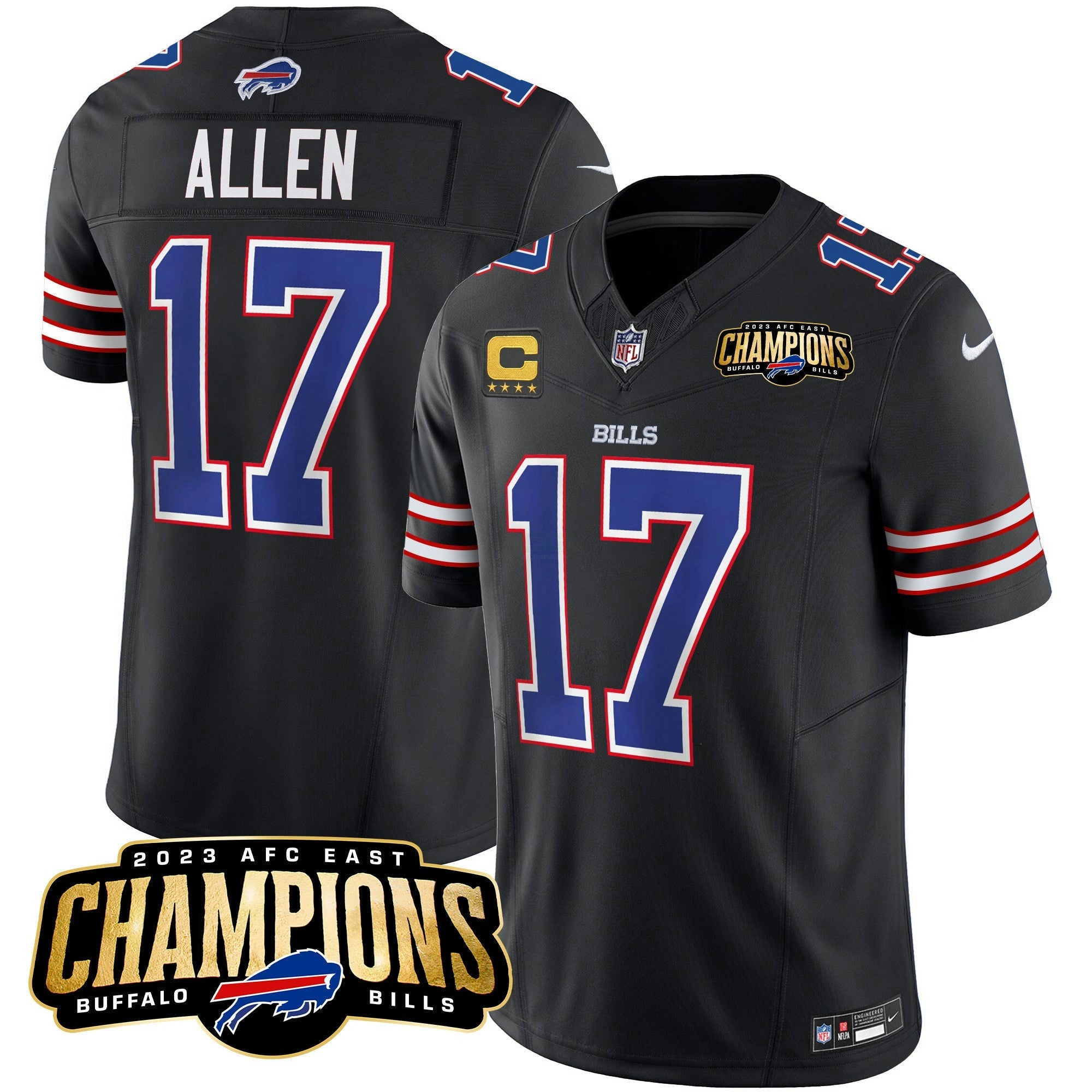 Camisa NFL Men’s 2023 AFC East Champions Patch Vapor Jersey