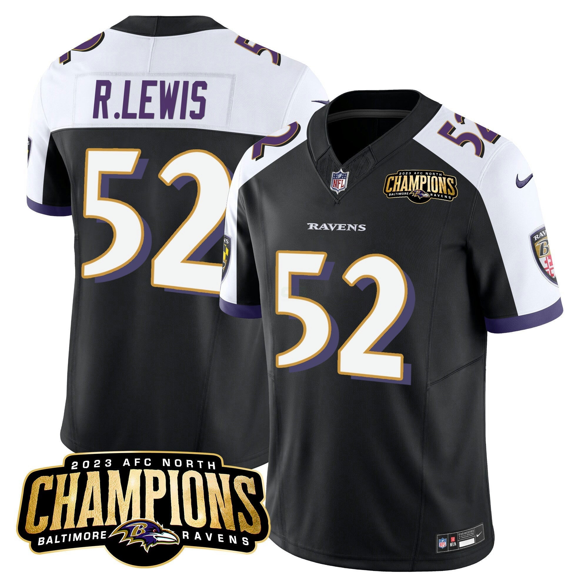 Camisa NFL Men’s 2023 AFC North Champions Patch Vapor Limited Jersey