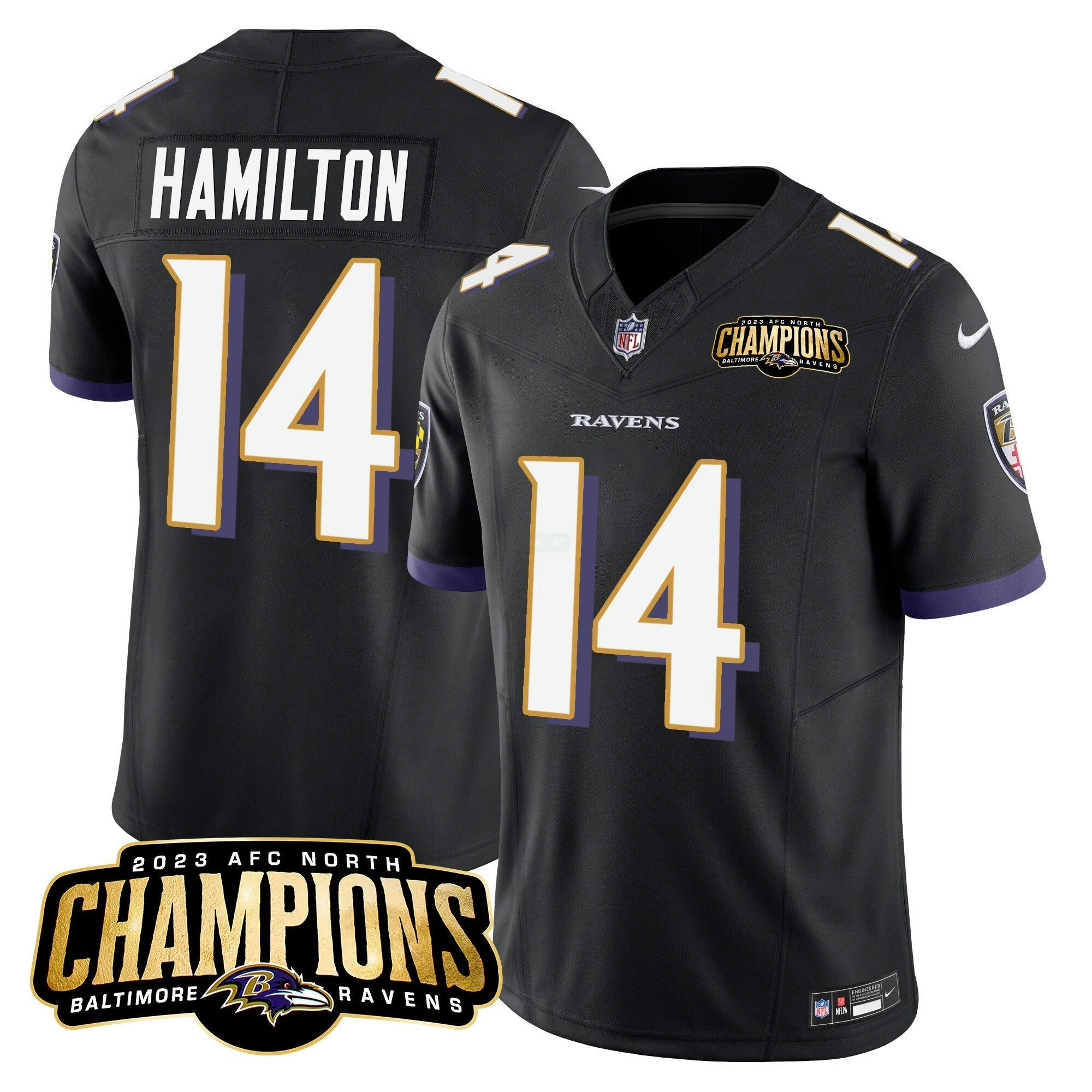 Camisa NFL Men’s 2023 AFC North Champions Patch Vapor Limited Jersey