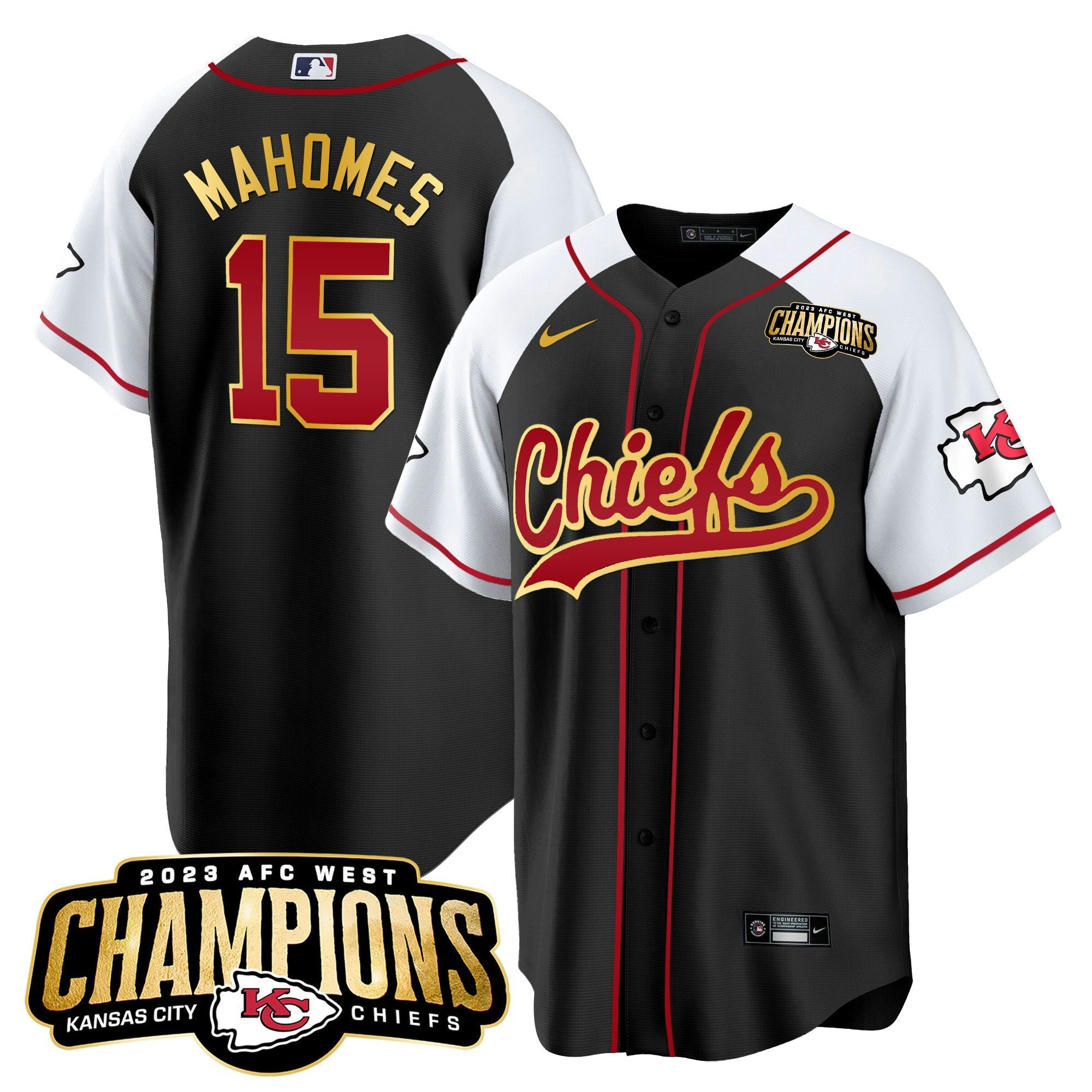 Camisa NFL Men’s 2023 AFC West Champions Patch Jersey