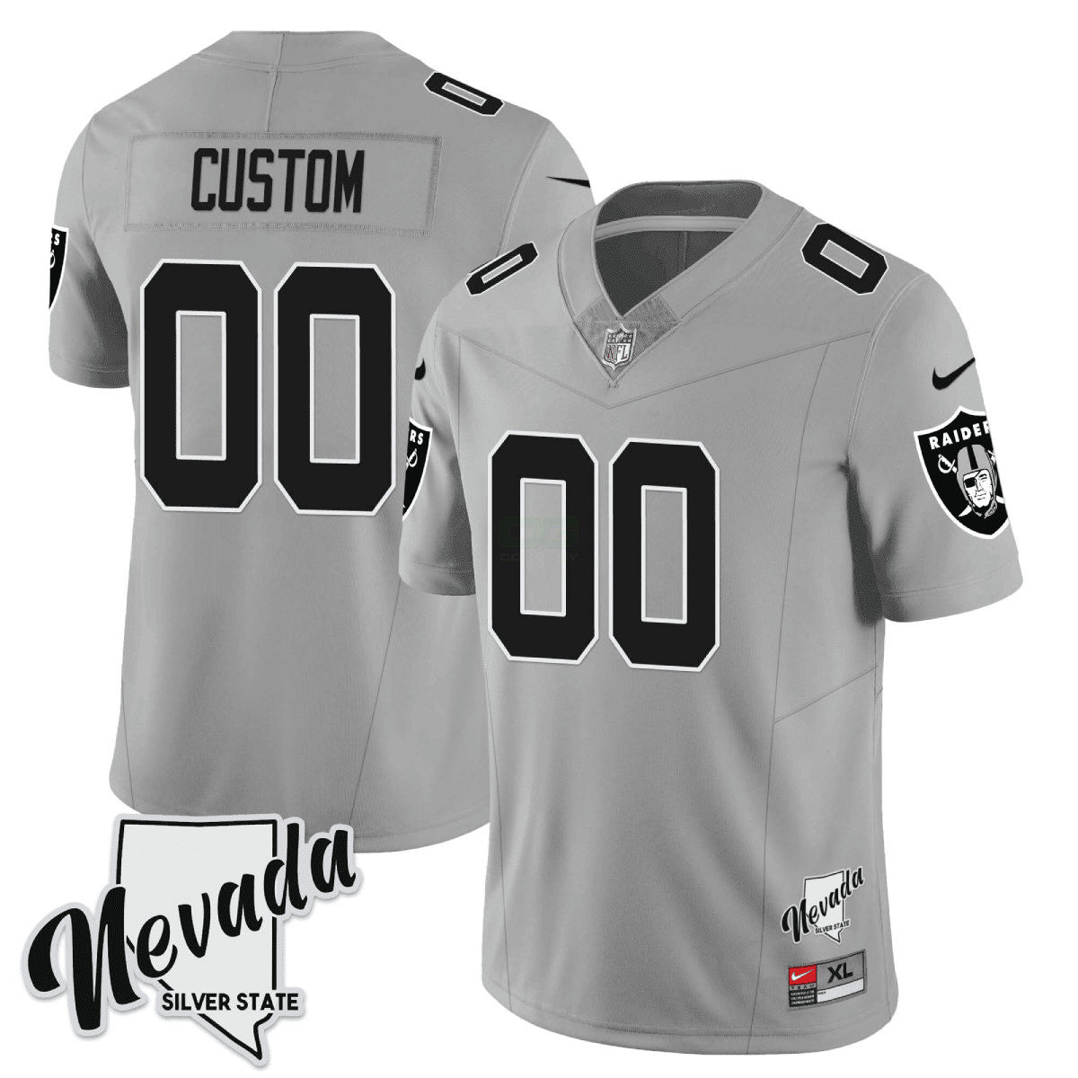 Camisa NFL Men’s 2023 Nevada Silver State Patch Vapor Jersey