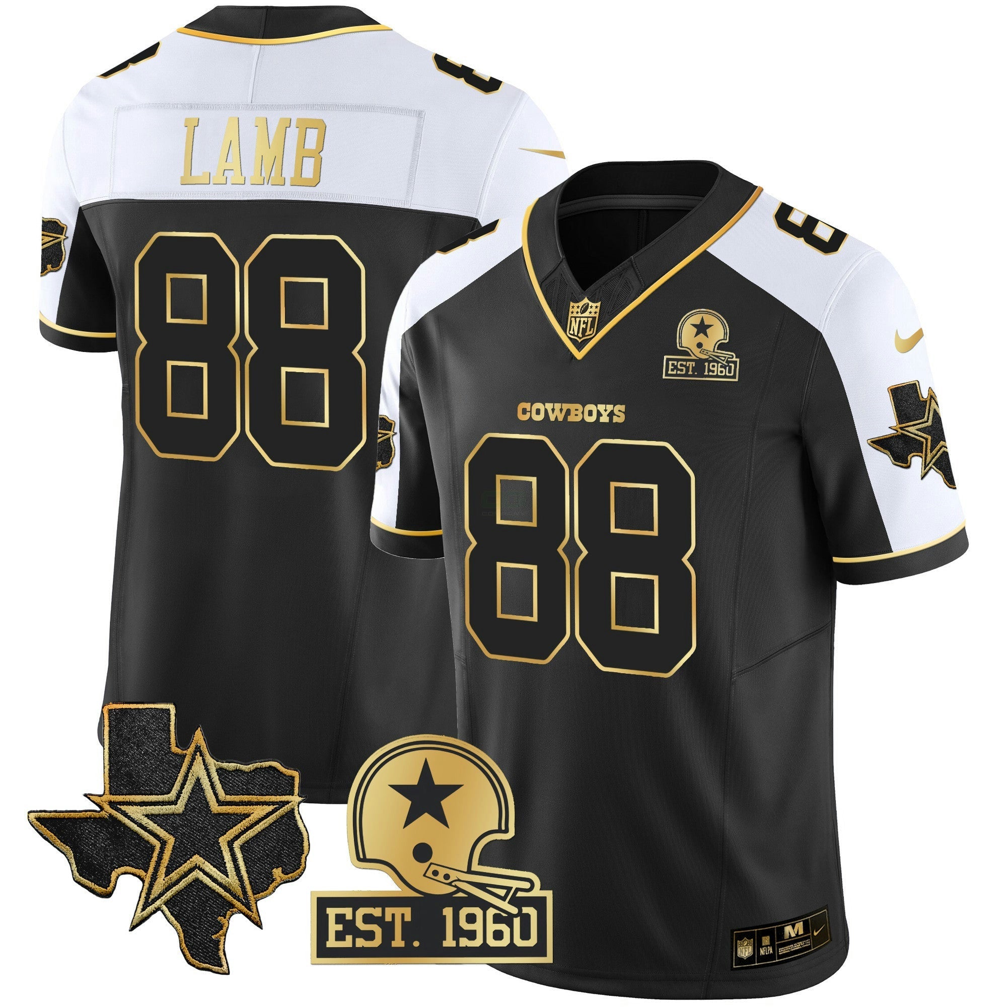 Camisa NFL Men’s 2023 NFC East Champions Patch Dourada Vapor Jersey