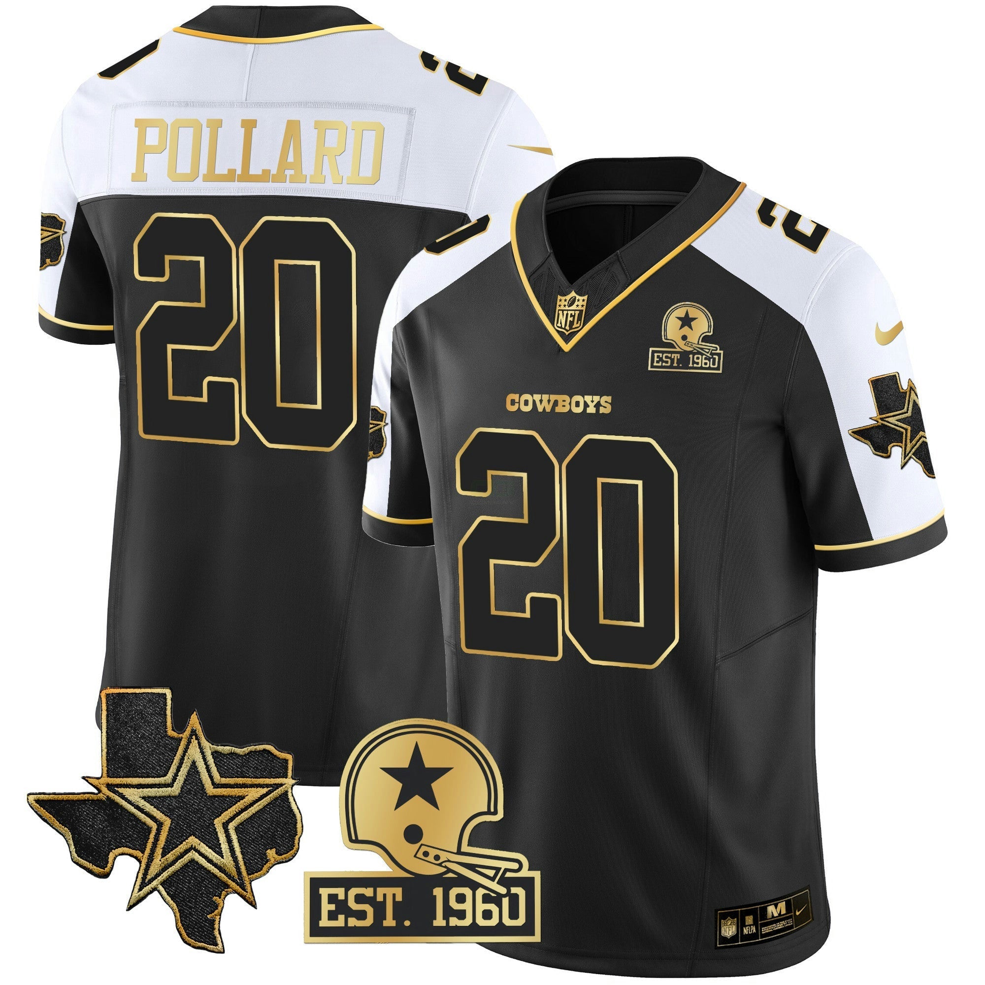 Camisa NFL Men’s 2023 NFC East Champions Patch Dourada Vapor Jersey