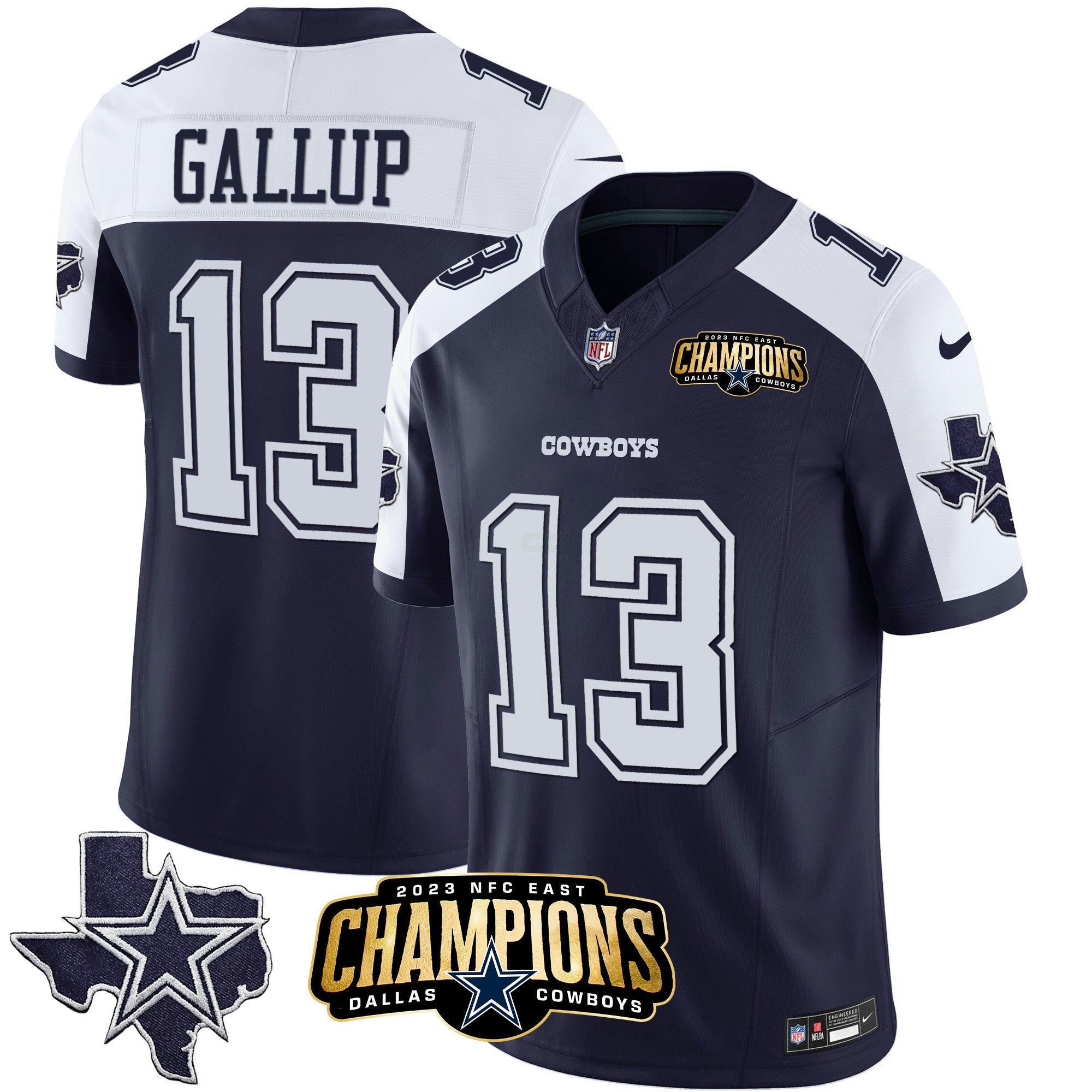 Camisa NFL Men’s 2023 NFC East Champions Patch Vapor Jersey