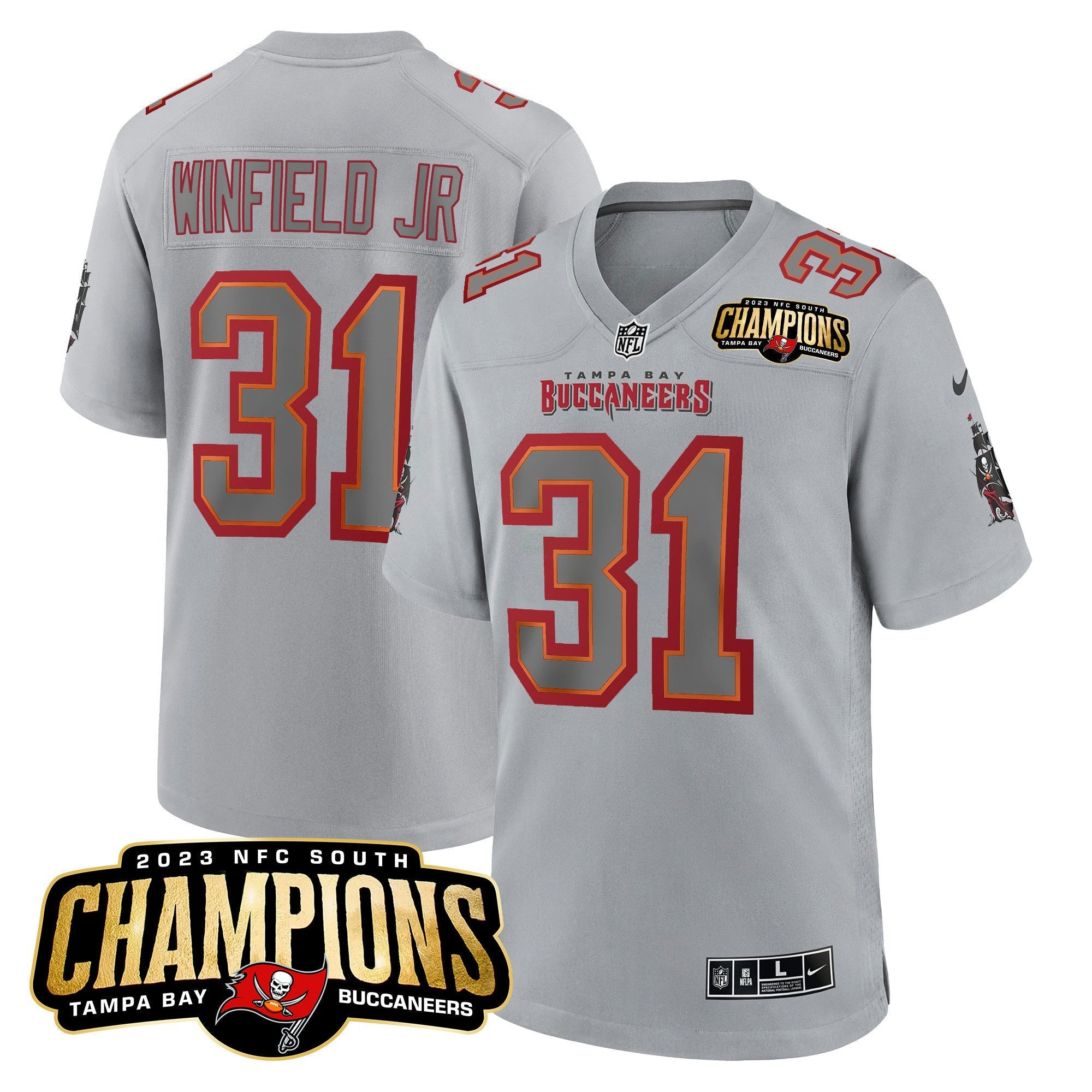 Camisa NFL Men’s 2023 NFC South Champions Patch Game Jersey