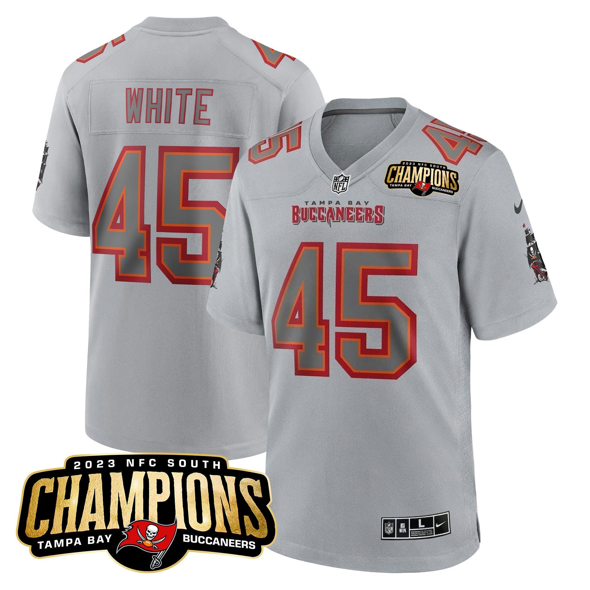 Camisa NFL Men’s 2023 NFC South Champions Patch Game Jersey