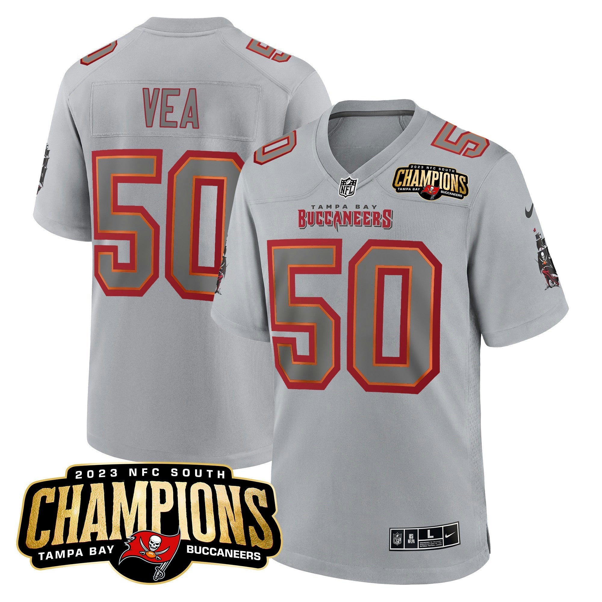 Camisa NFL Men’s 2023 NFC South Champions Patch Game Jersey