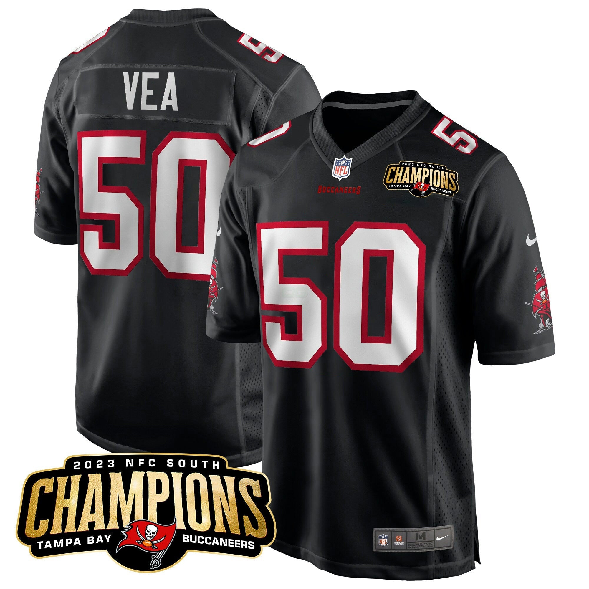 Camisa NFL Men’s 2023 NFC South Champions Patch Game Jersey
