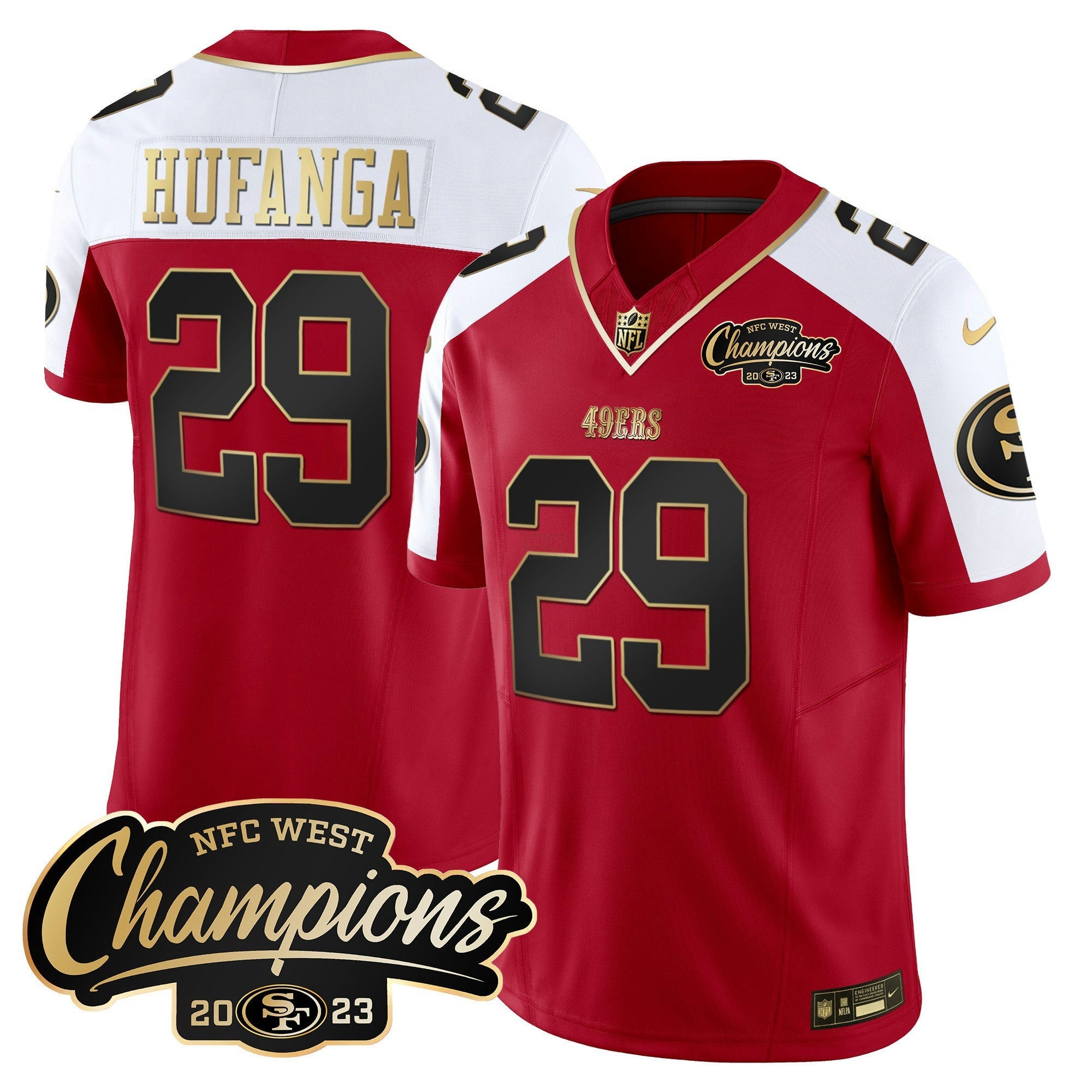 Camisa NFL Men’s 2023 NFC West Champions Patch Vapor Jersey