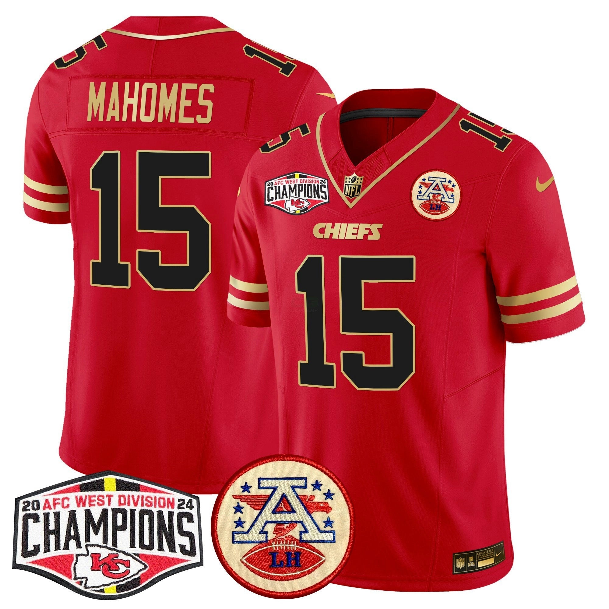 Camisa NFL Men’s 2024 AFC West Division Champions Patch Vapor Limited Jersey