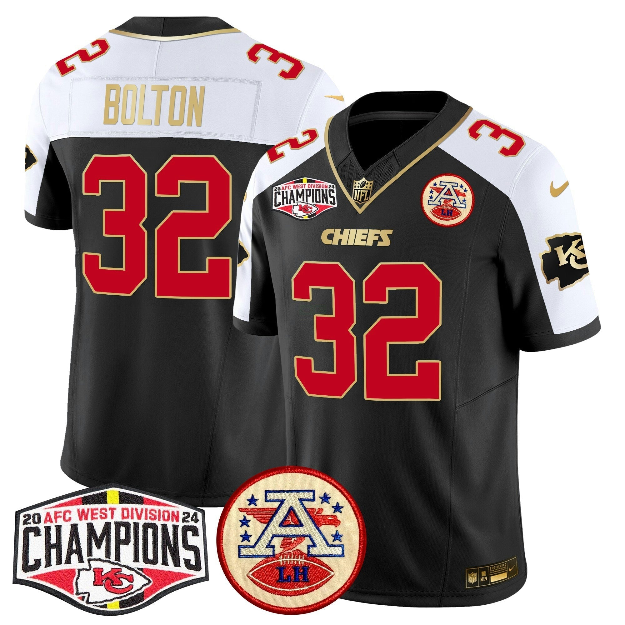 Camisa NFL Men’s 2024 AFC West Division Champions Patch Vapor Limited Jersey