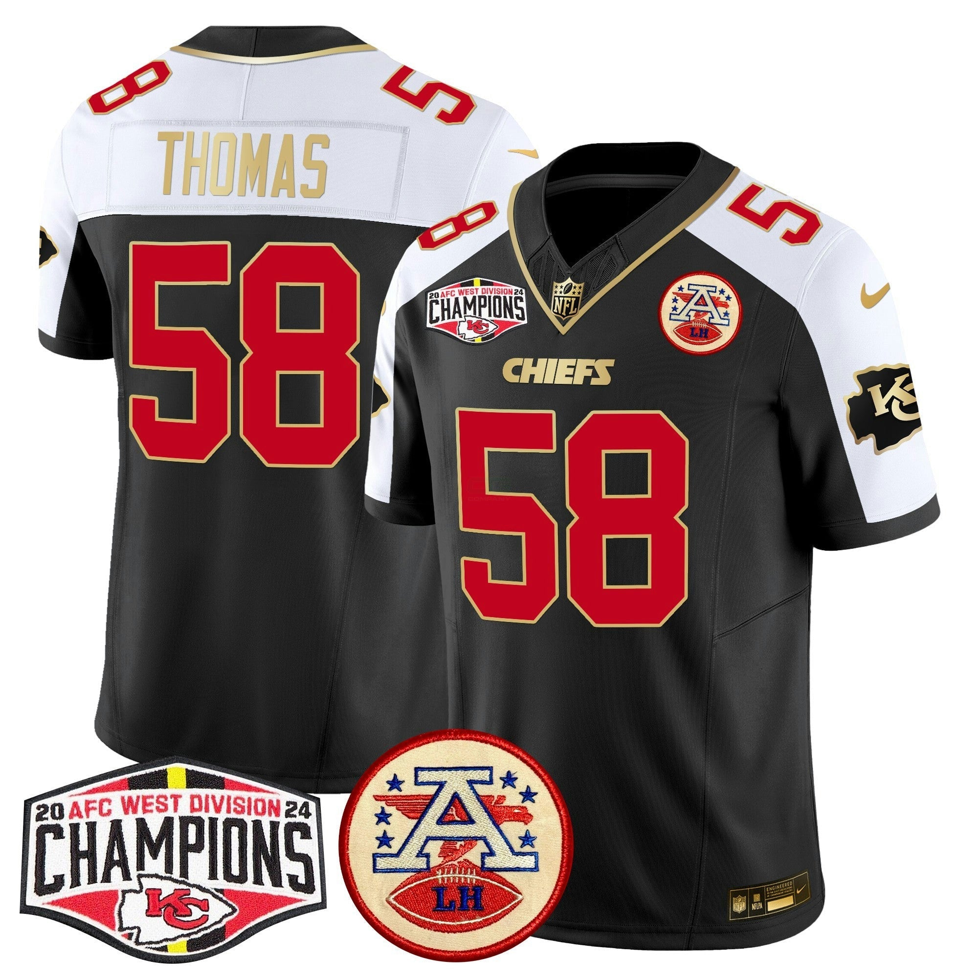 Camisa NFL Men’s 2024 AFC West Division Champions Patch Vapor Limited Jersey