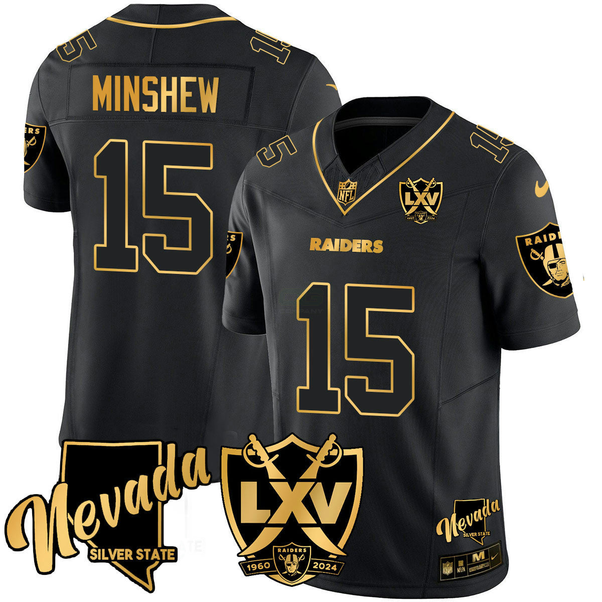 Camisa NFL Men’s 2024 Dourada Vapor Limited Jersey – 65th Anniversary