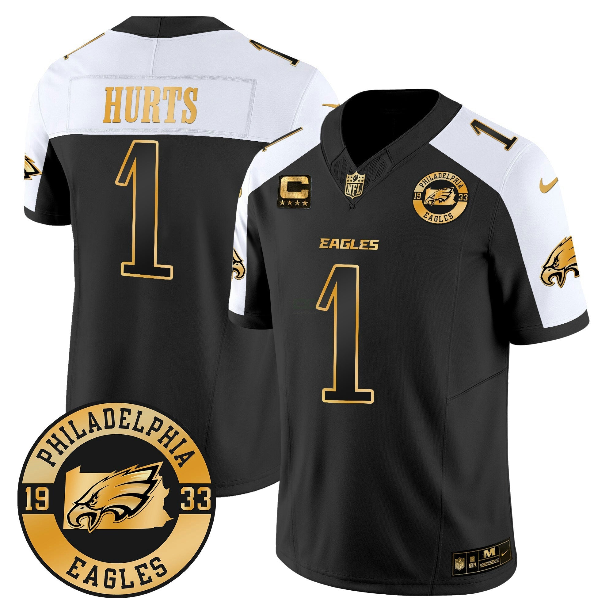 Camisa NFL Men’s 2024 Dourada Vapor Limited Jersey – Est. 1933 Patch
