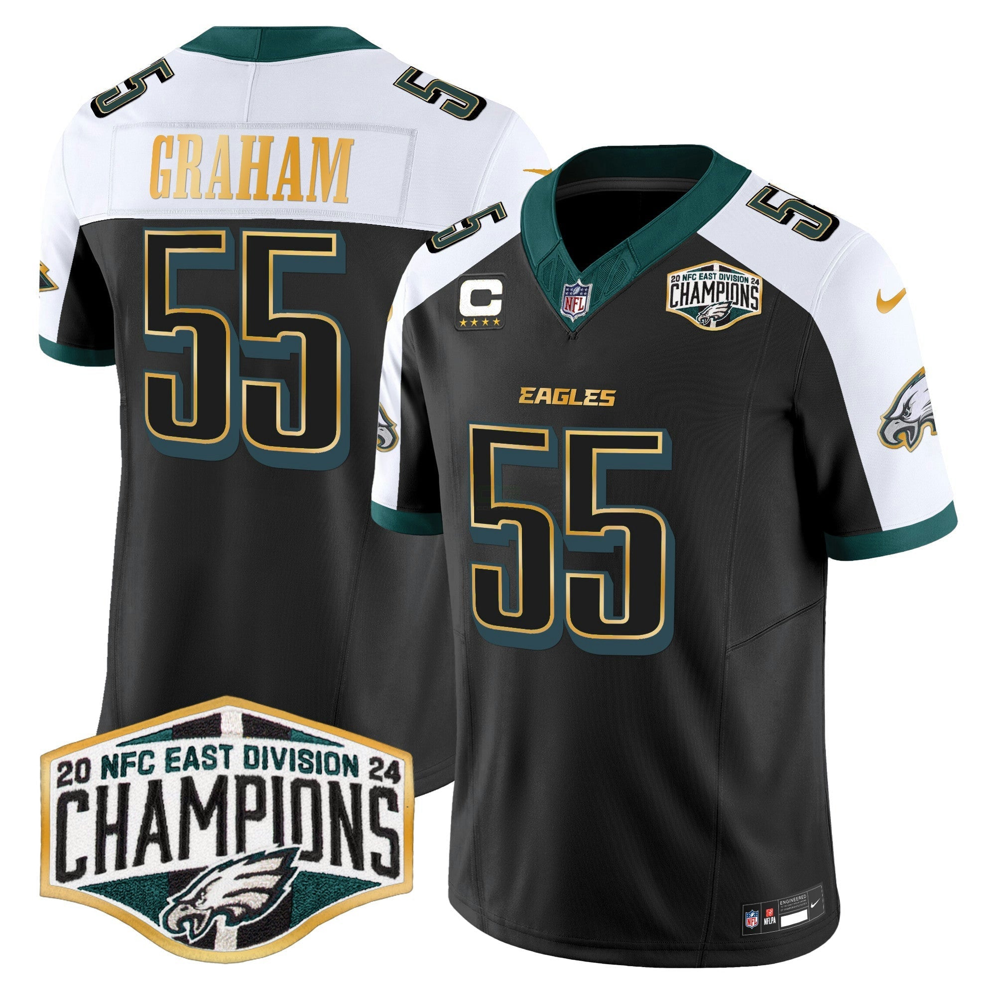 Camisa NFL Men’s 2024 NFC East Division Champions Dourada Trim Vapor Limited Jersey