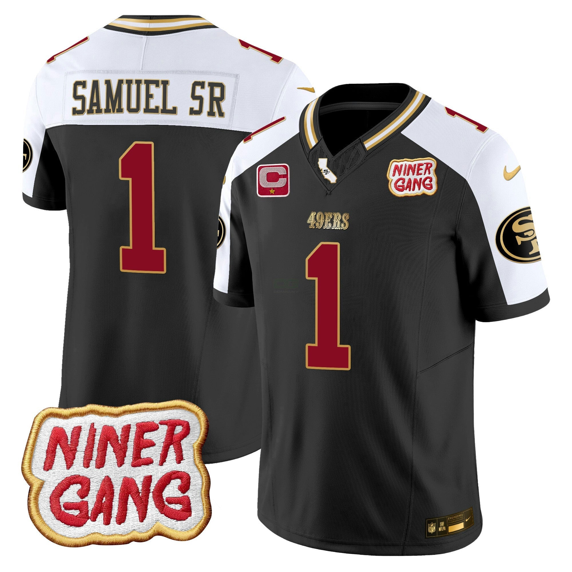 Camisa NFL Men’s 2024 Niner Gang Patch Vapor Jersey