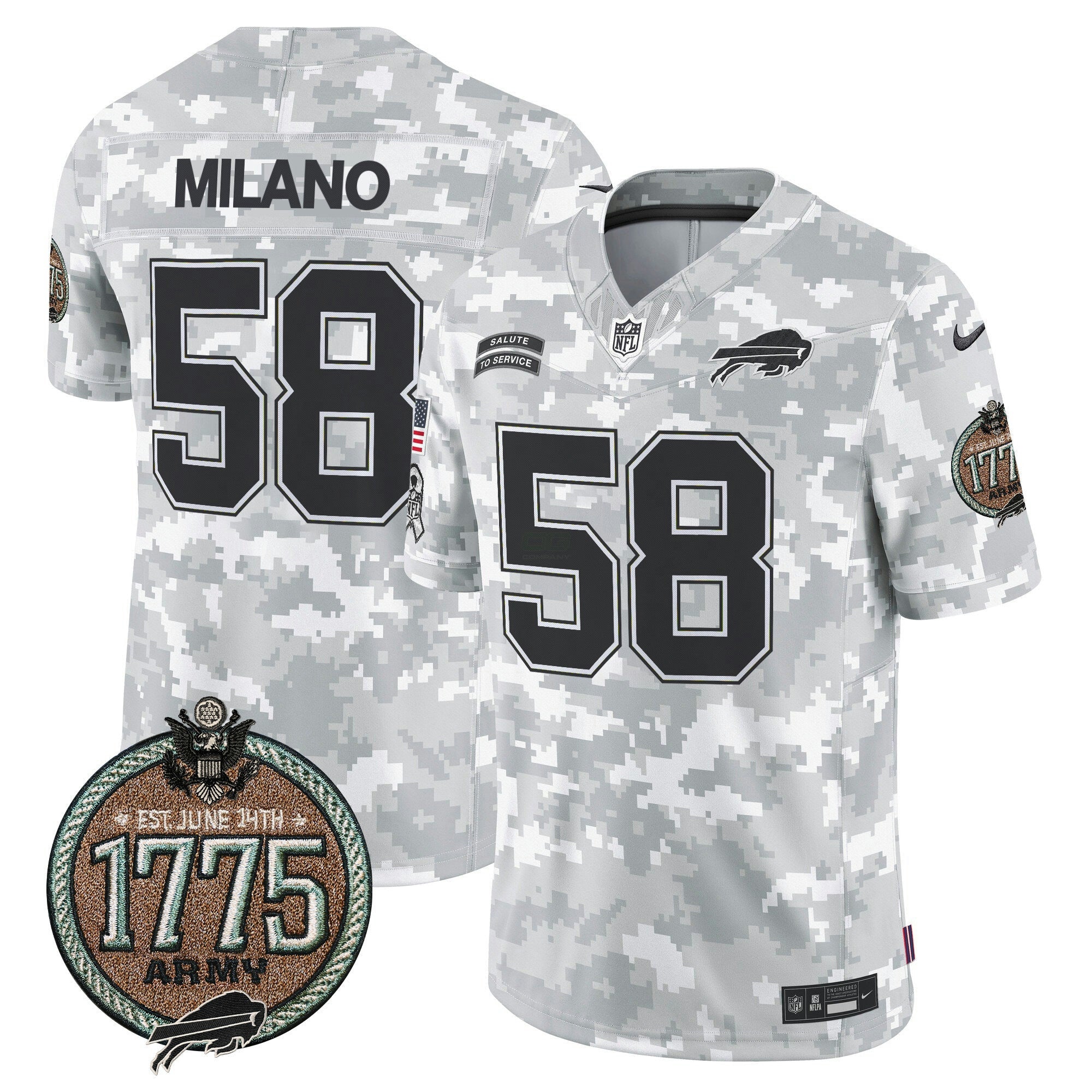 Camisa NFL Men’s 2024 Salute to Service Establishment Year Patch Vapor Limited Jersey