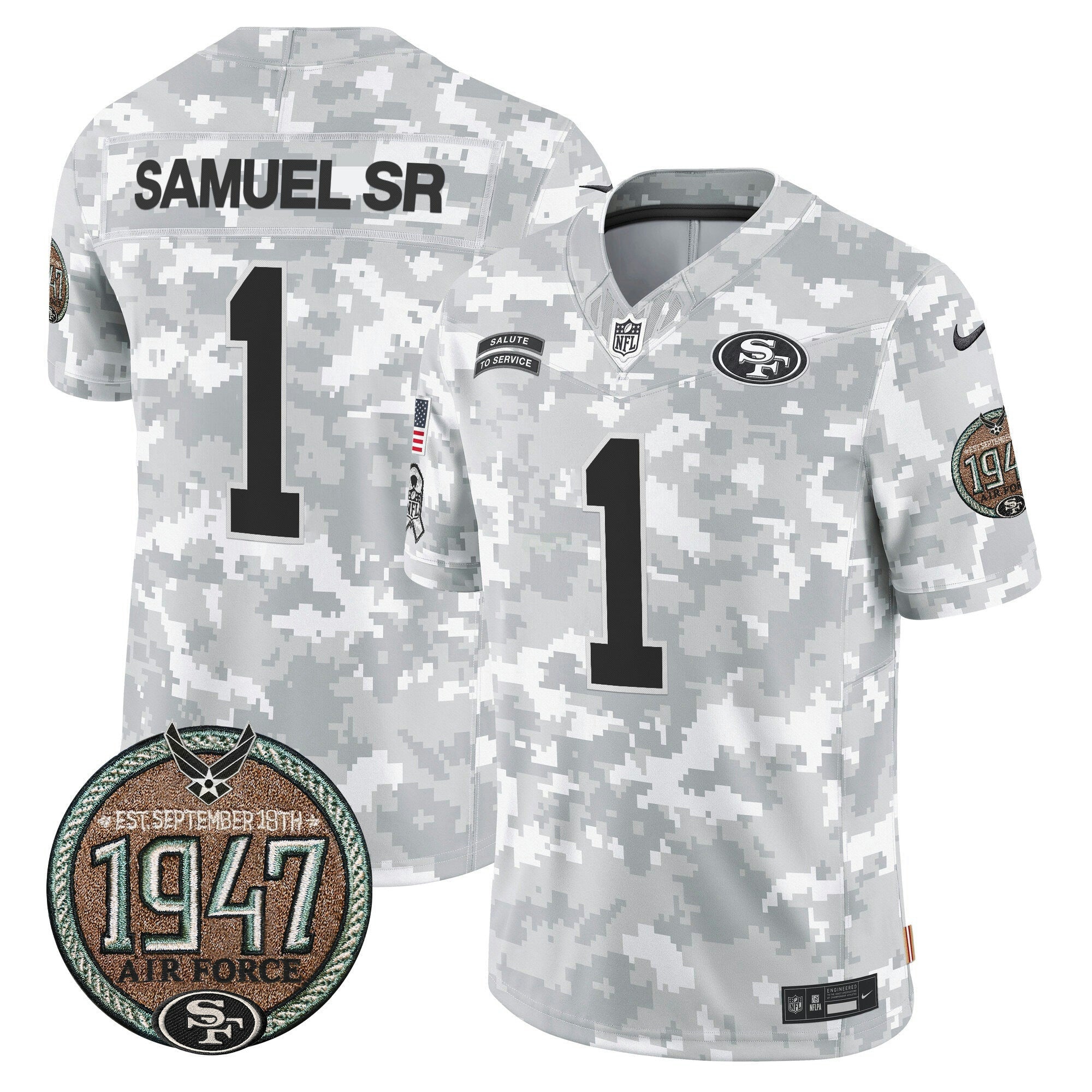 Camisa NFL Men’s 2024 Salute to Service Establishment Year Patch Vapor Limited Jersey
