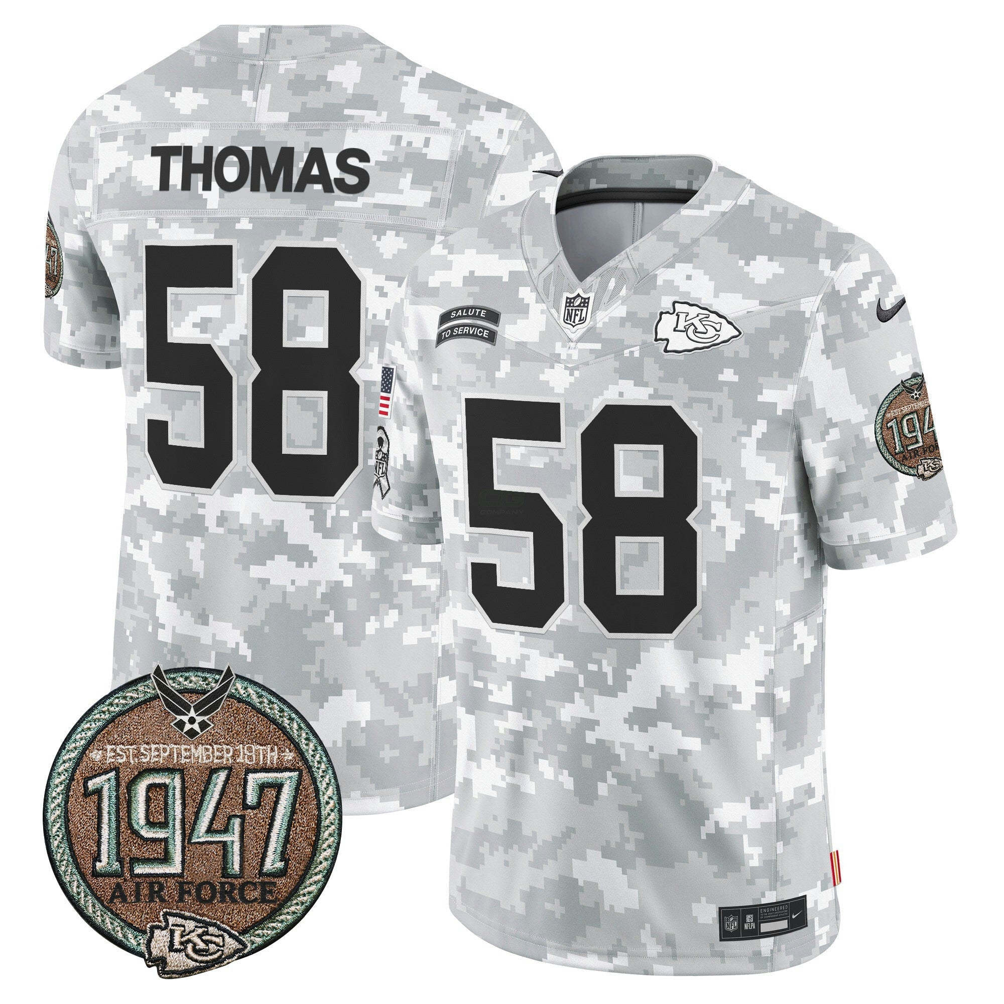 Camisa NFL Men’s 2024 Salute to Service Establishment Year Patch Vapor Limited Jersey