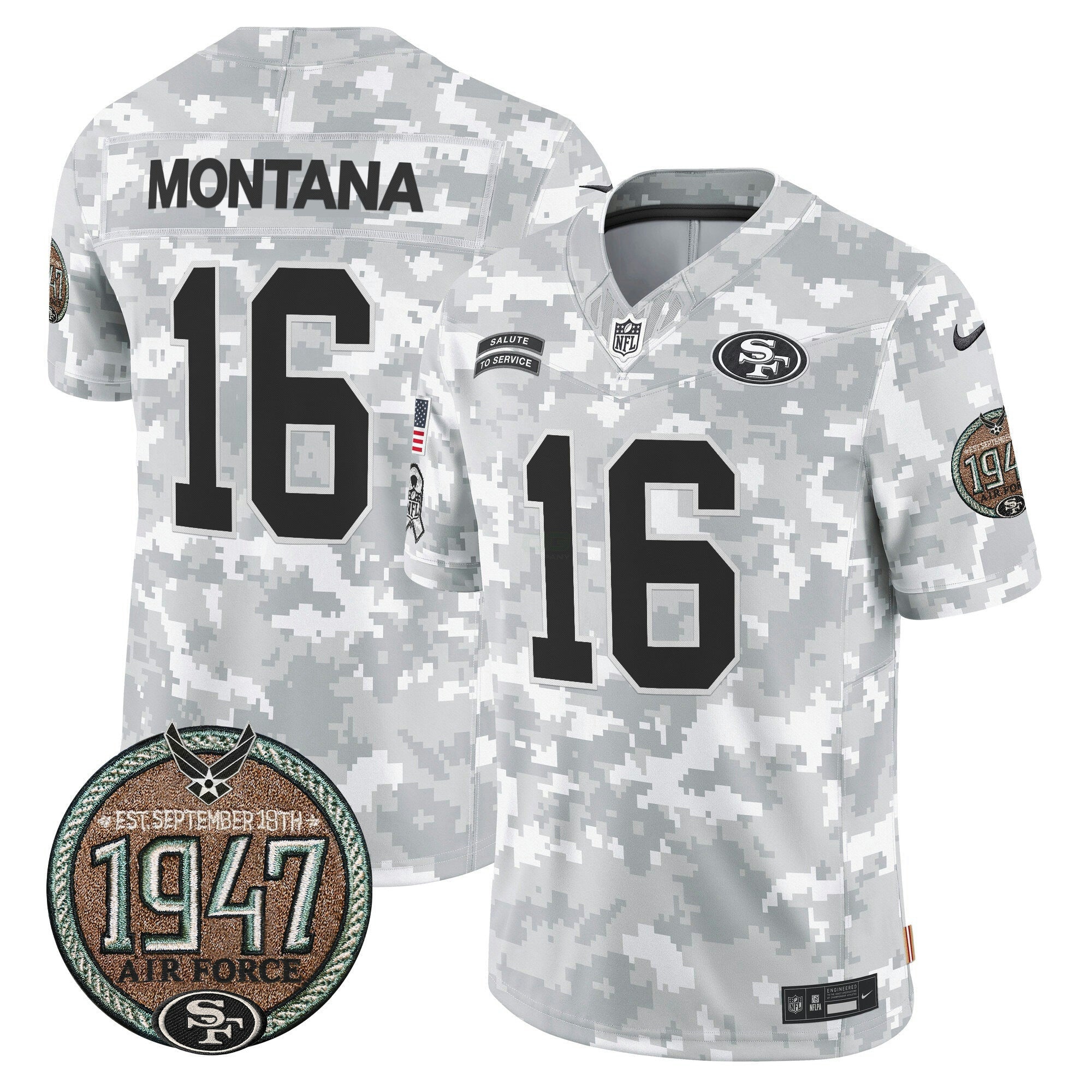 Camisa NFL Men’s 2024 Salute to Service Establishment Year Patch Vapor Limited Jersey