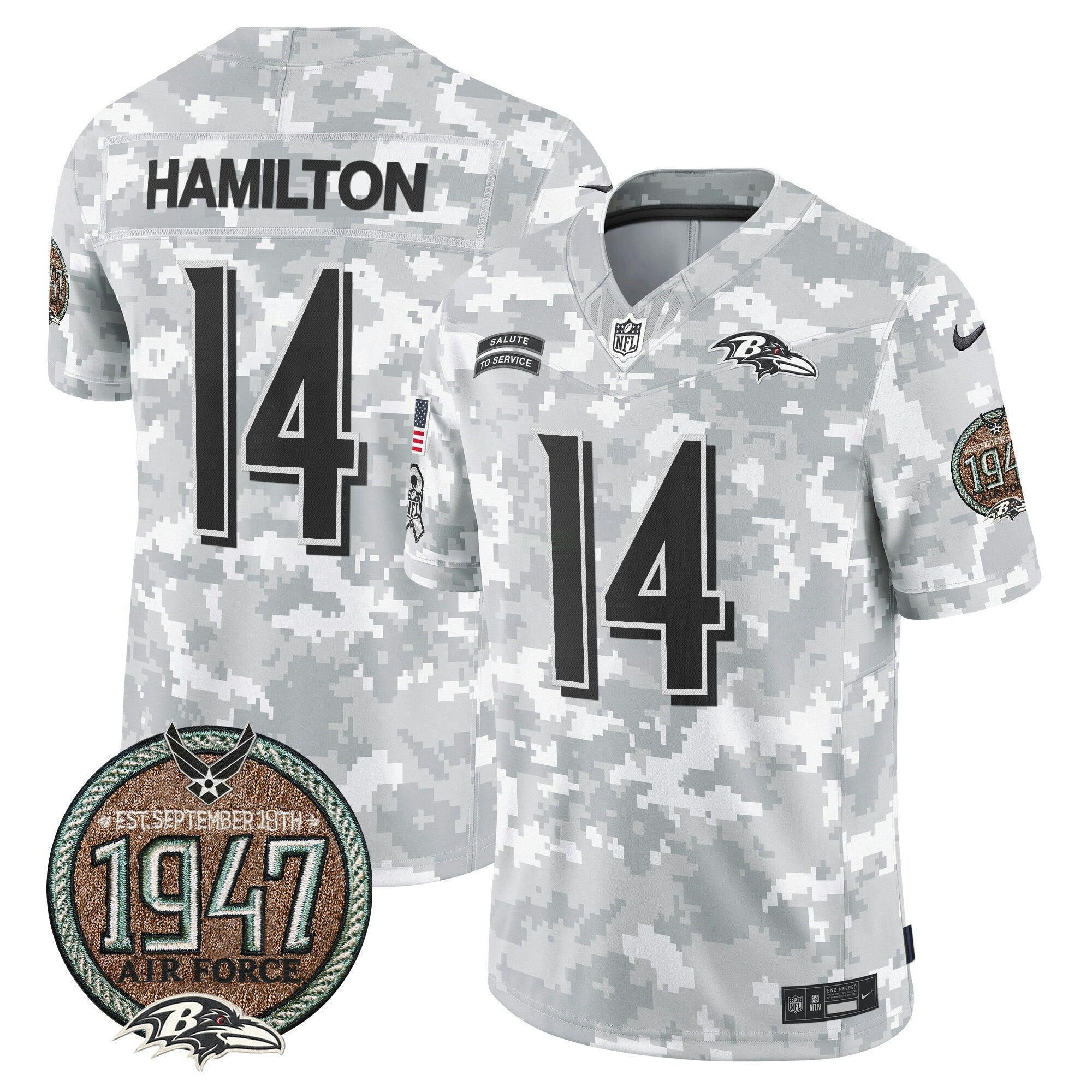 Camisa NFL Men’s 2024 Salute to Service Establishment Year Patch Vapor Limited Jersey