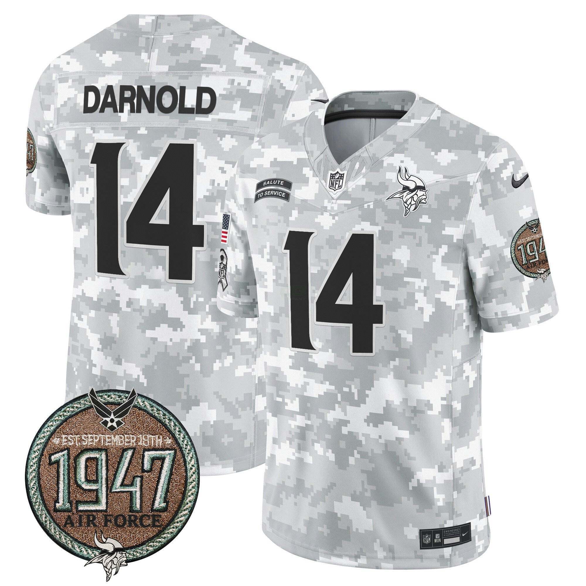 Camisa NFL Men’s 2024 Salute to Service Establishment Year Patch Vapor Limited Jersey