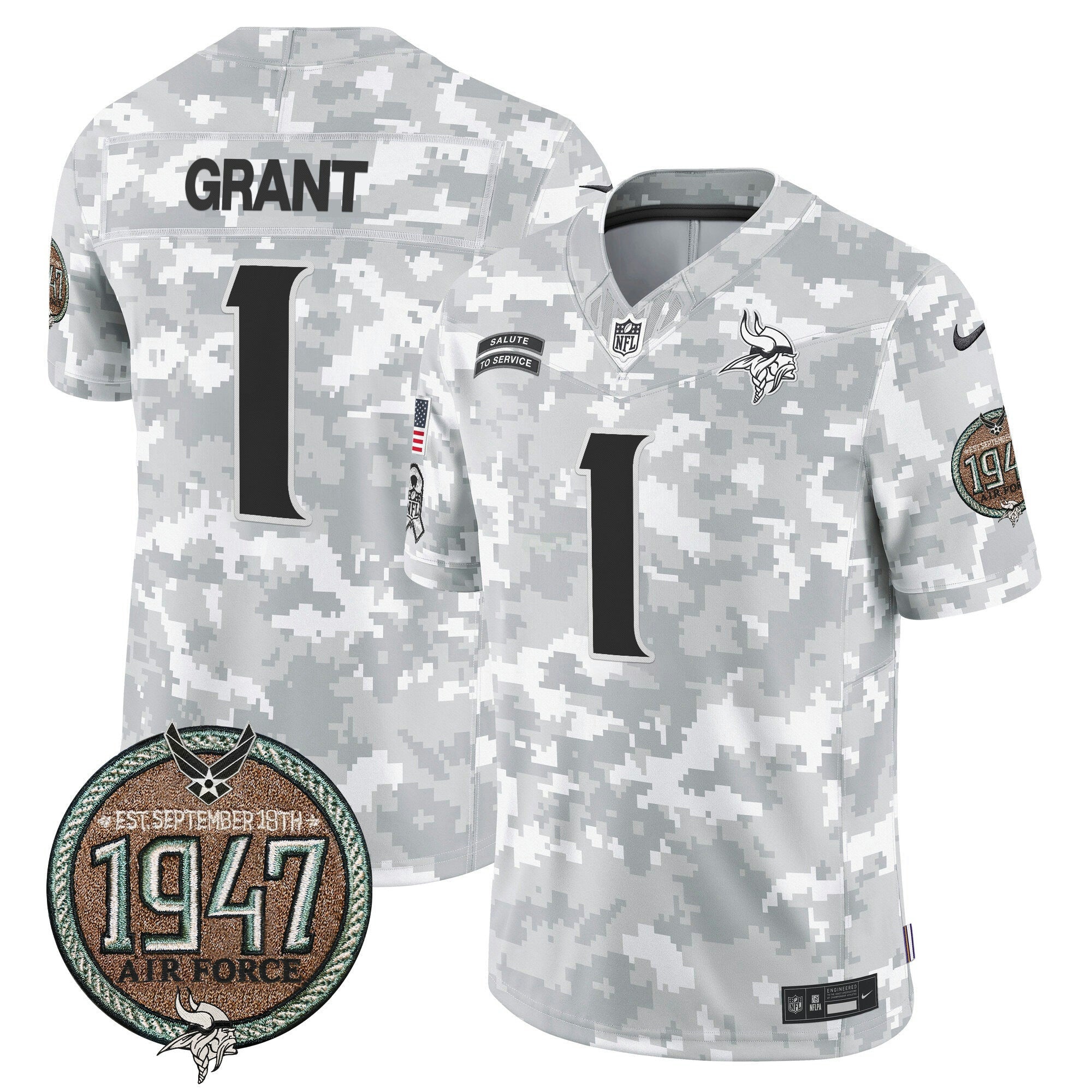 Camisa NFL Men’s 2024 Salute to Service Establishment Year Patch Vapor Limited Jersey