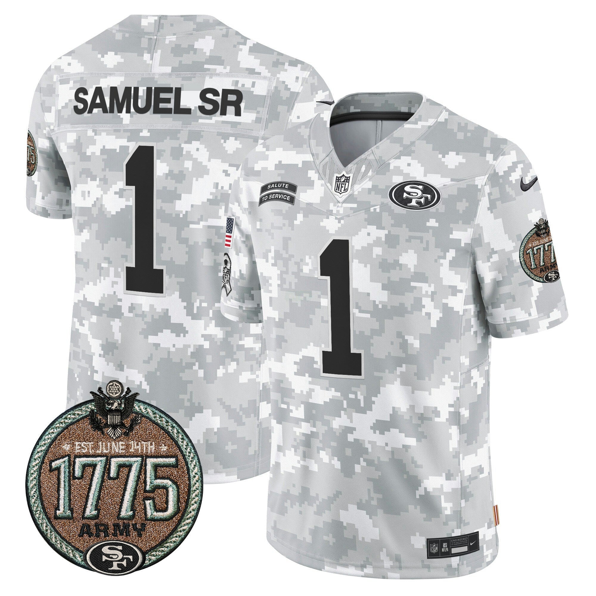 Camisa NFL Men’s 2024 Salute to Service Establishment Year Patch Vapor Limited Jersey