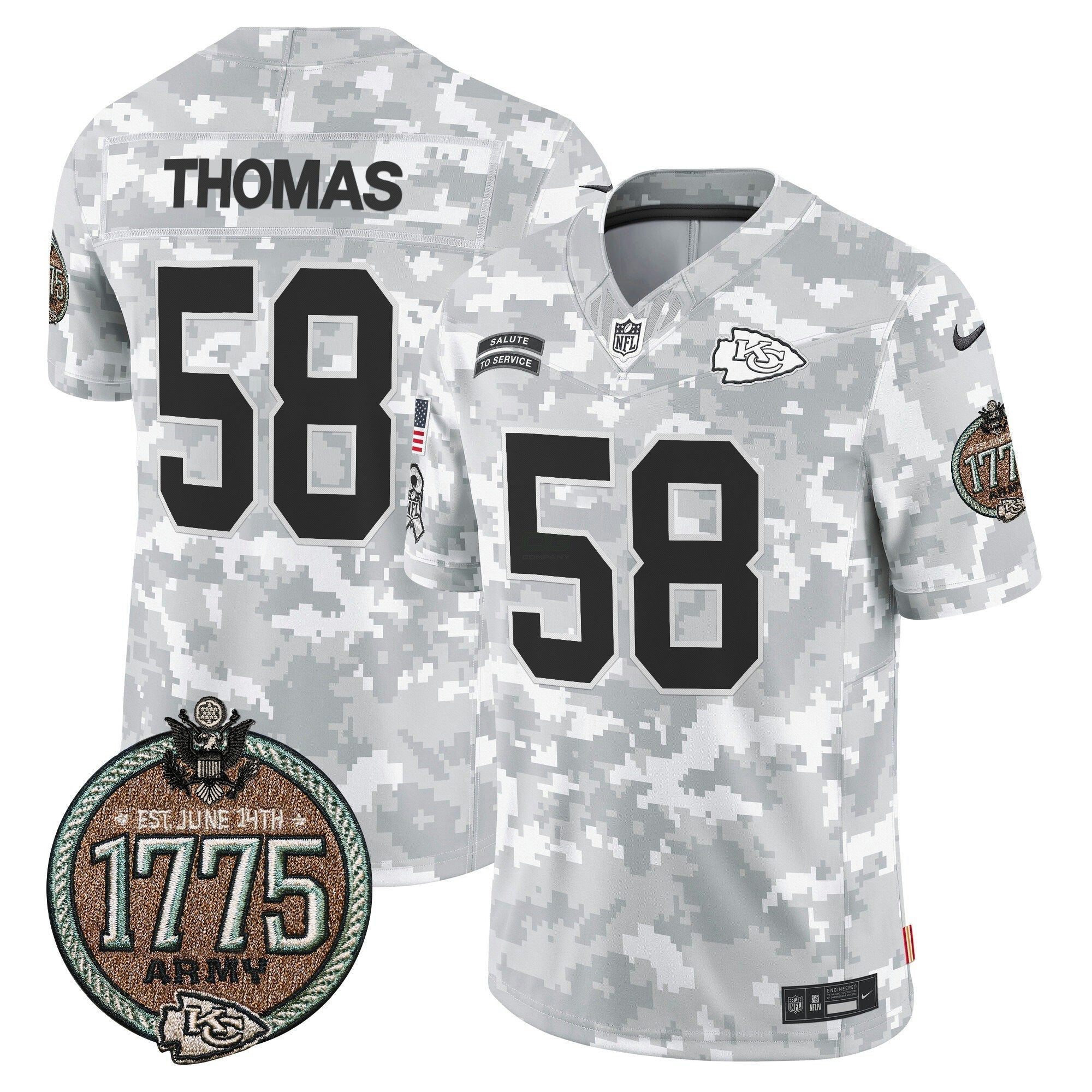 Camisa NFL Men’s 2024 Salute to Service Establishment Year Patch Vapor Limited Jersey