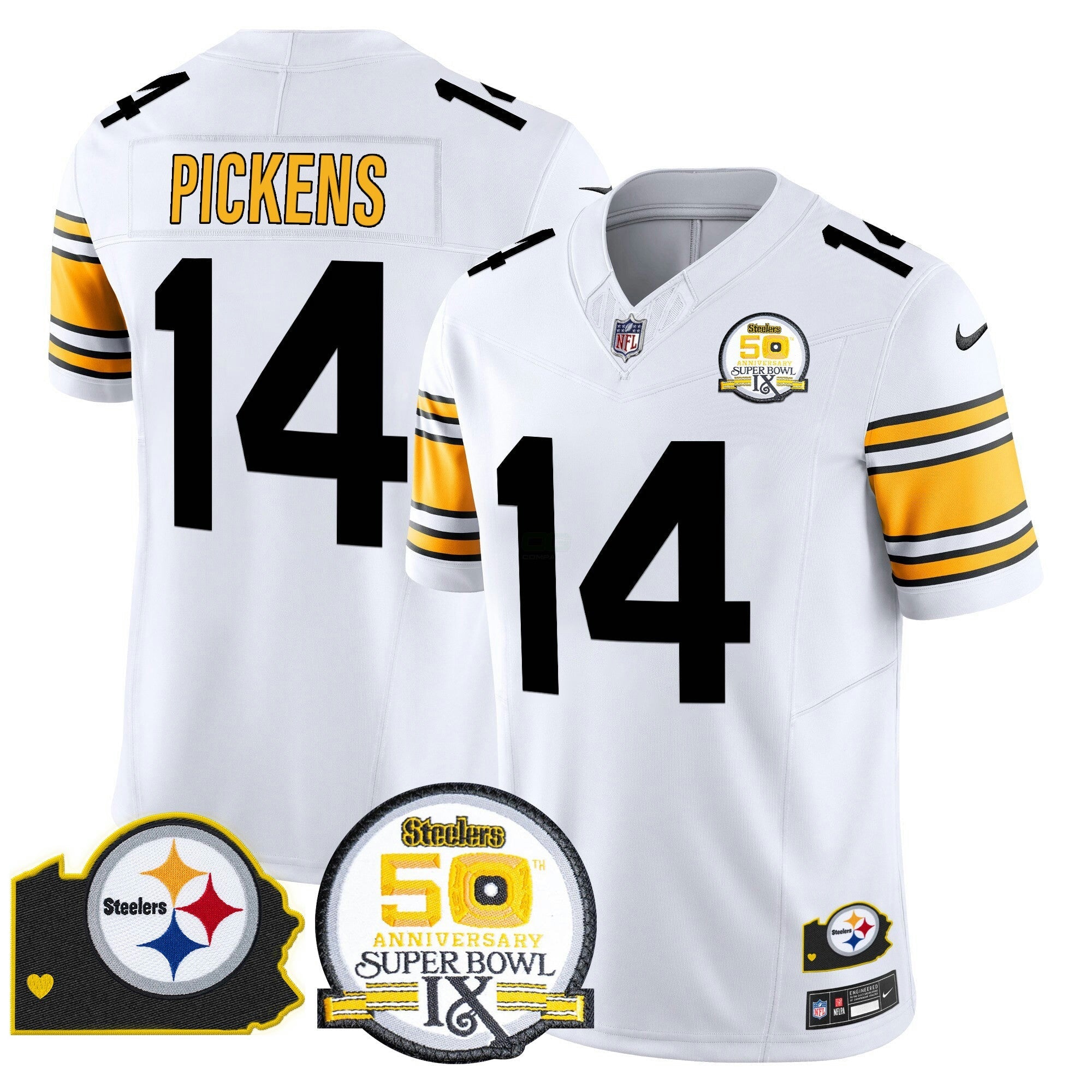 Camisa NFL Men’s 50th Anniversary Of Super Bowl IX & Map Patch Vapor Limited Jersey