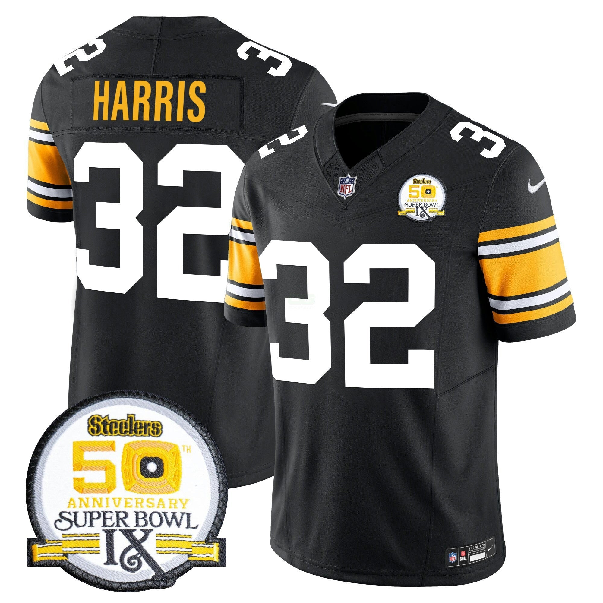 Camisa NFL Men’s 50th Anniversary Of Super Bowl IX Patch Vapor Limited Jersey