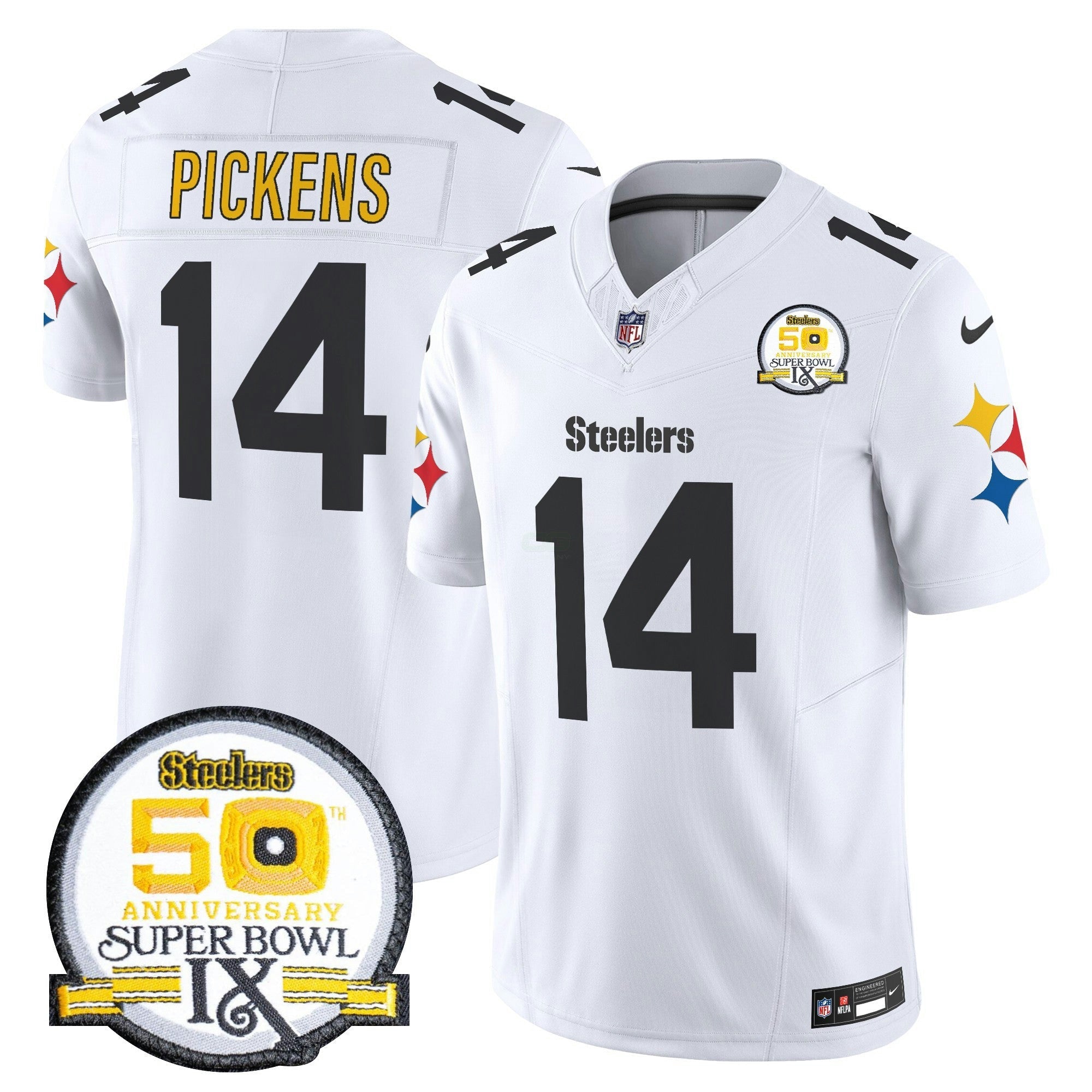 Camisa NFL Men’s 50th Anniversary Of Super Bowl IX Patch Vapor Limited Jersey V2