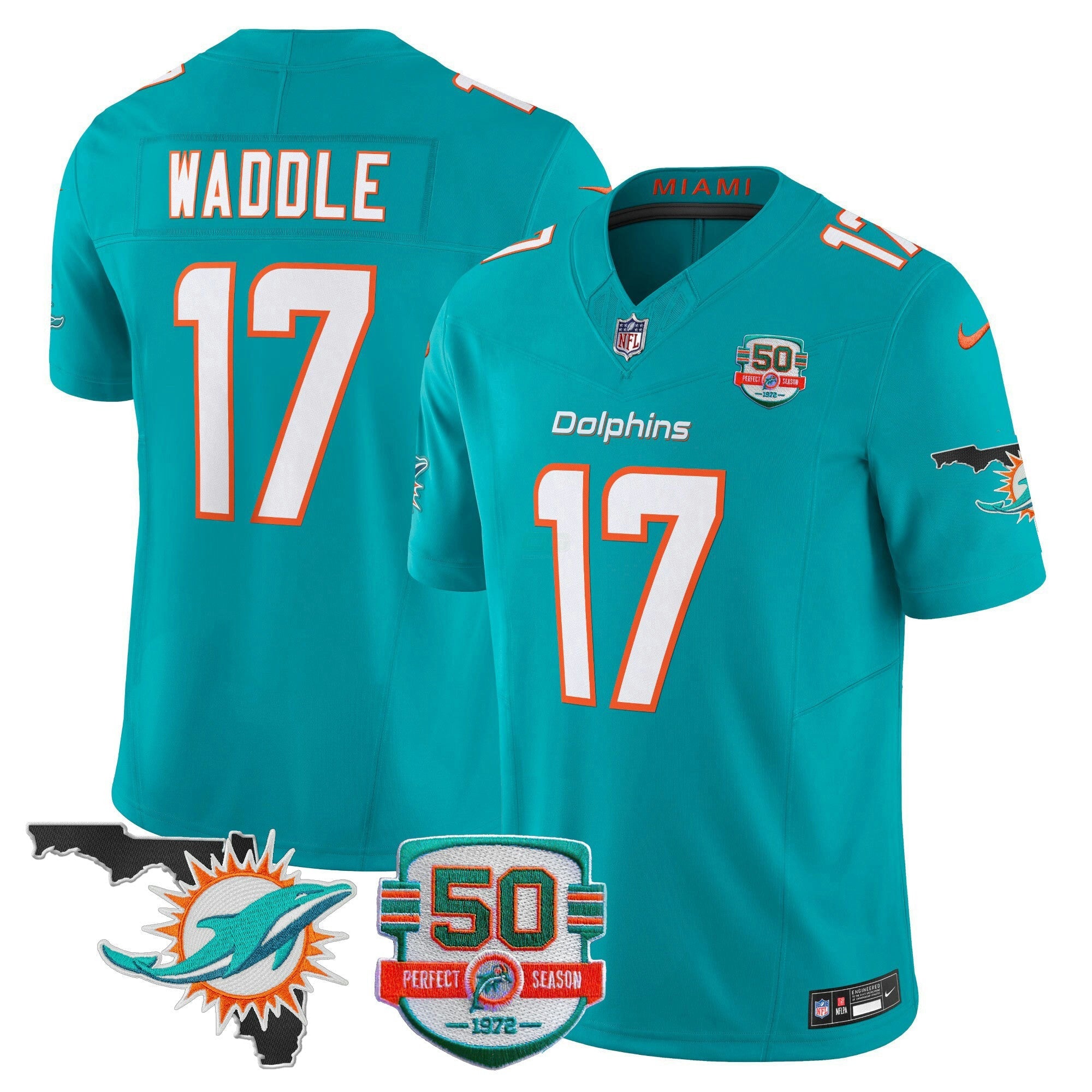 Camisa NFL Men’s 50th Perfect Season & Florida Patch Vapor Jersey