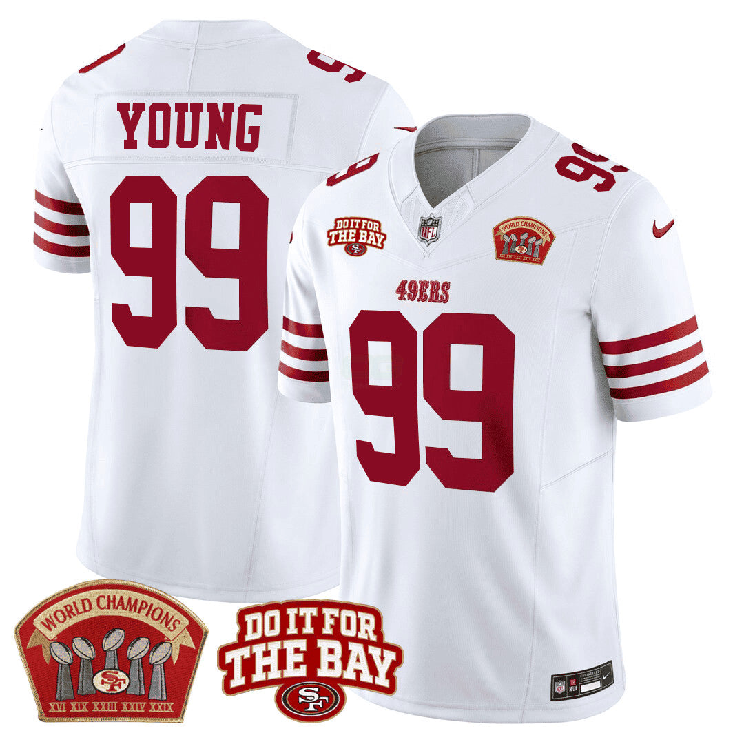 Camisa NFL Men’s 5x World Champions & “Do It For The Bay” Patch Limited Jersey