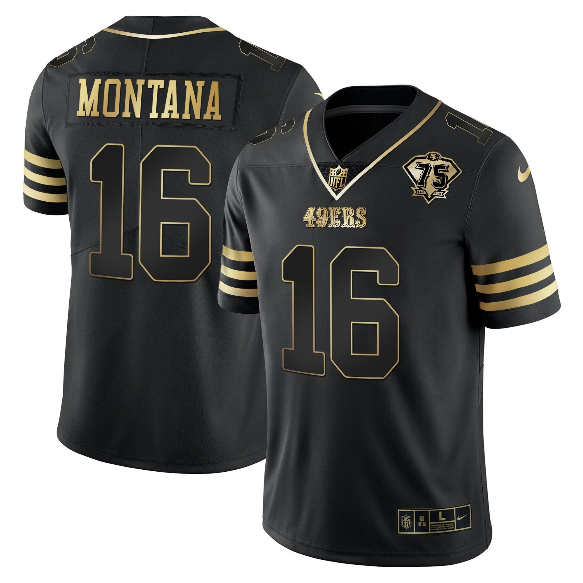 Camisa NFL Men’s 75th Anniversary Patch Vapor Dourada Jersey