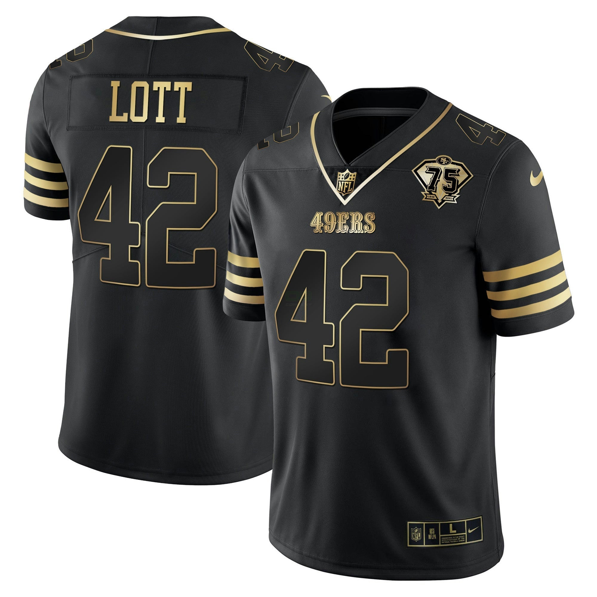 Camisa NFL Men’s 75th Anniversary Patch Vapor Dourada Jersey