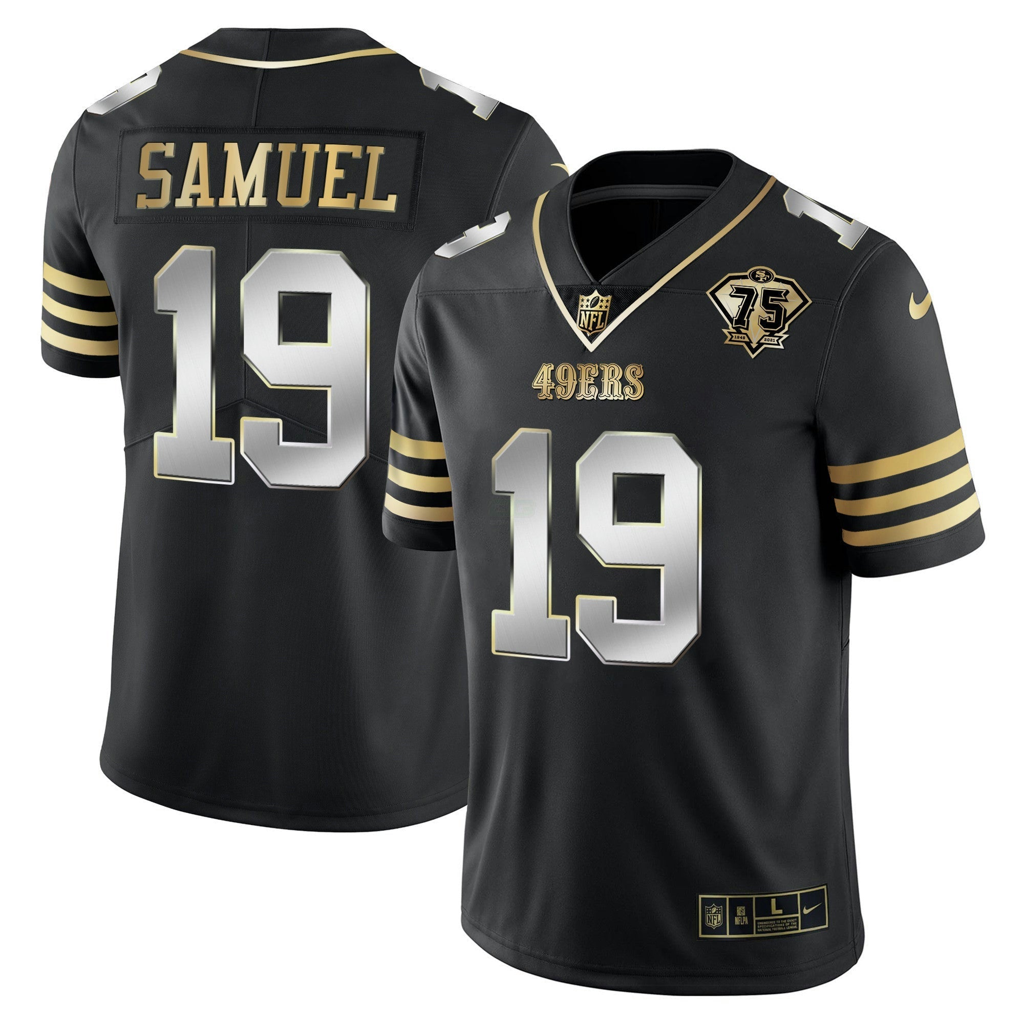Camisa NFL Men’s 75th Anniversary Patch Vapor Dourada Jersey