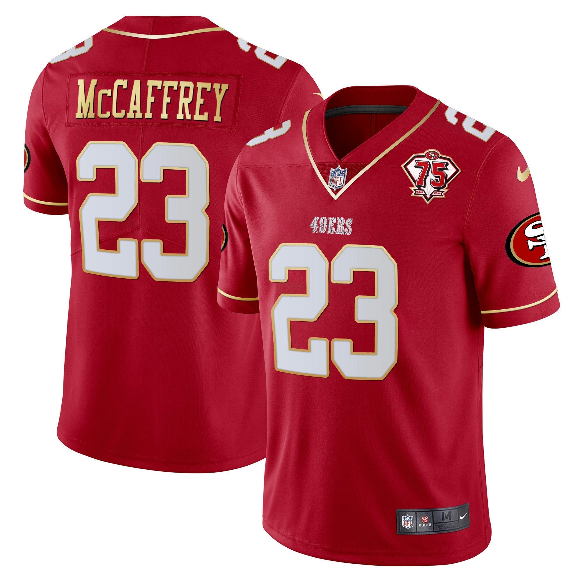 Camisa NFL Men’s 75th Anniversary Patch Vapor Dourada Trim Jersey V2