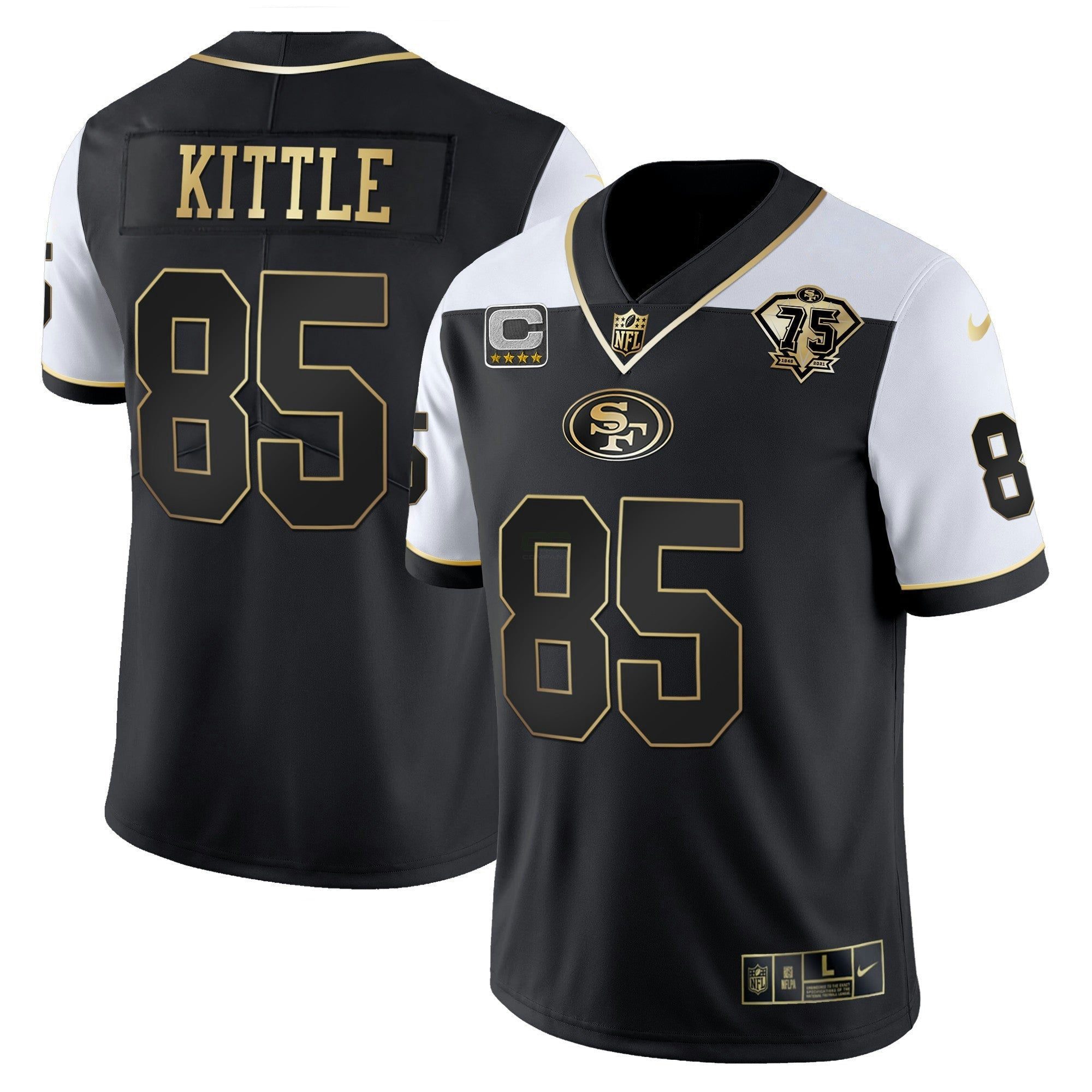 Camisa NFL Men’s 75th Anniversary Patch Vapor RFLCTV Dourada
