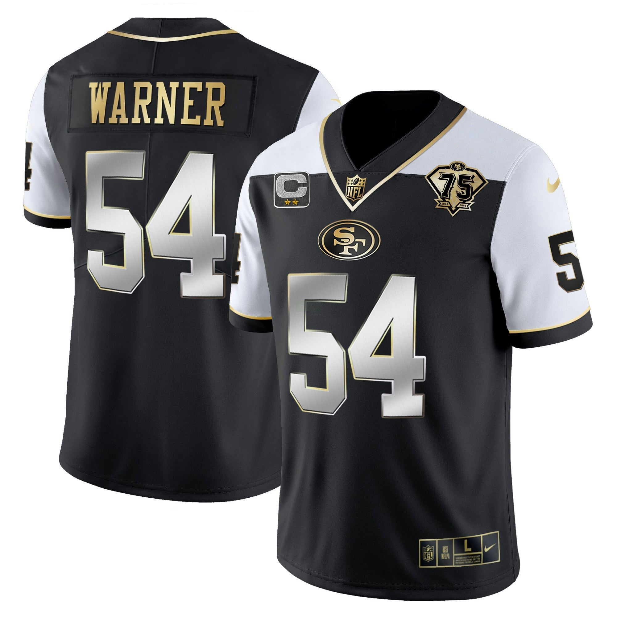 Camisa NFL Men’s 75th Anniversary Patch Vapor RFLCTV Dourada